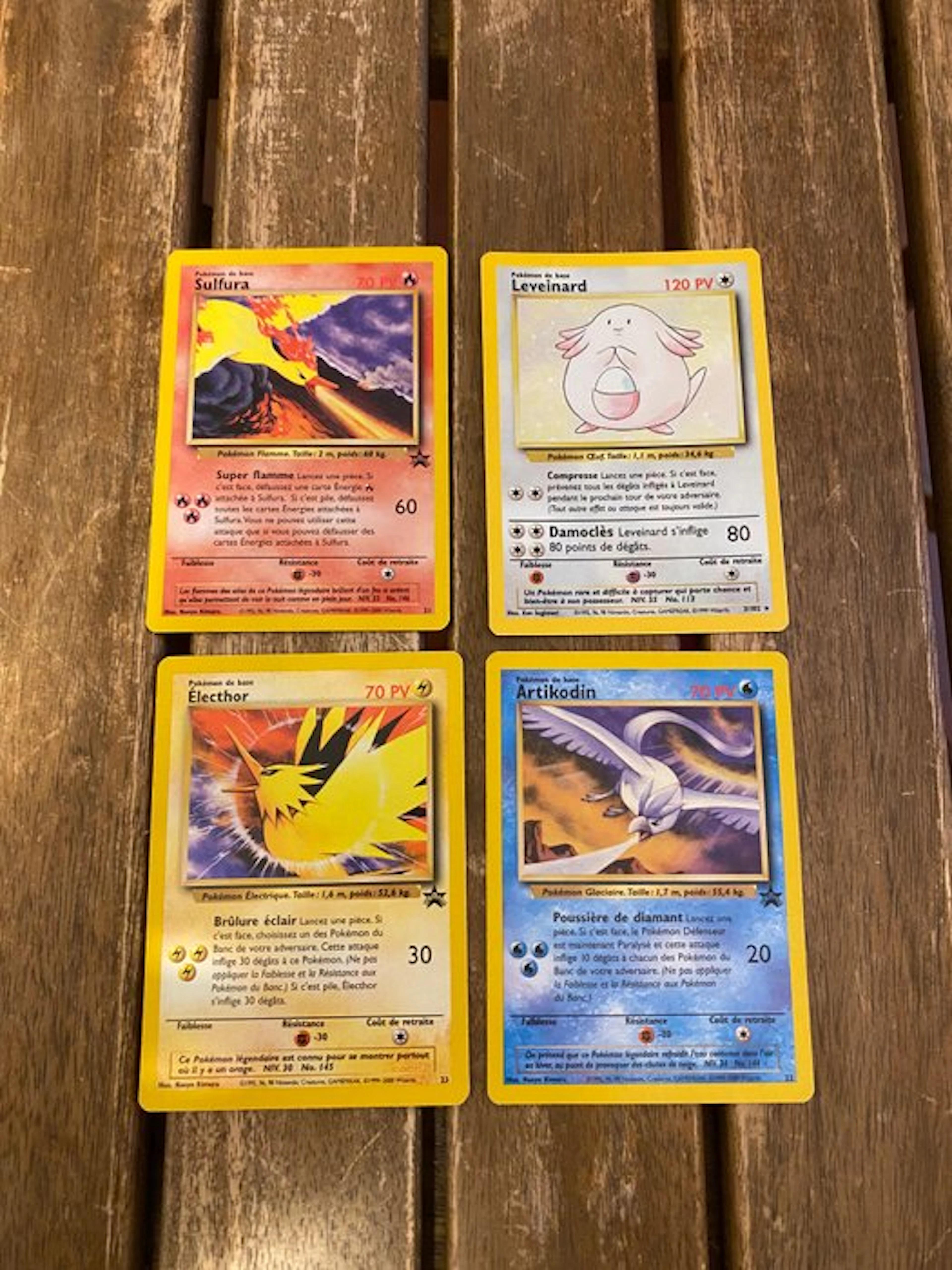 Pokémon - 4 Card - Sulfura 21; 22; 23; 3/102 Foil - WOTC