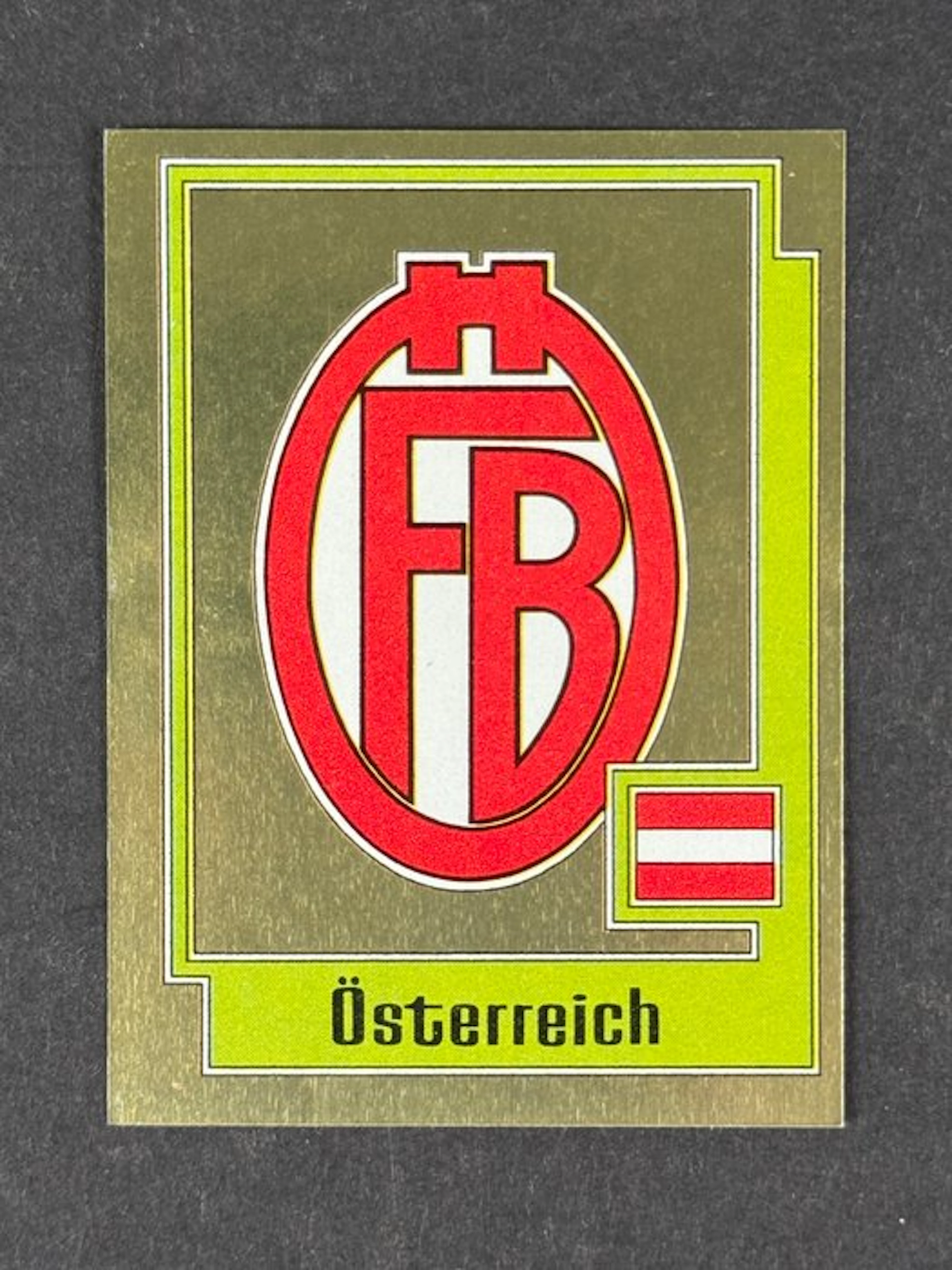 1980 Panini #229 Europa 80 - Badge: Austria - 1 Sticker - Mint (M)