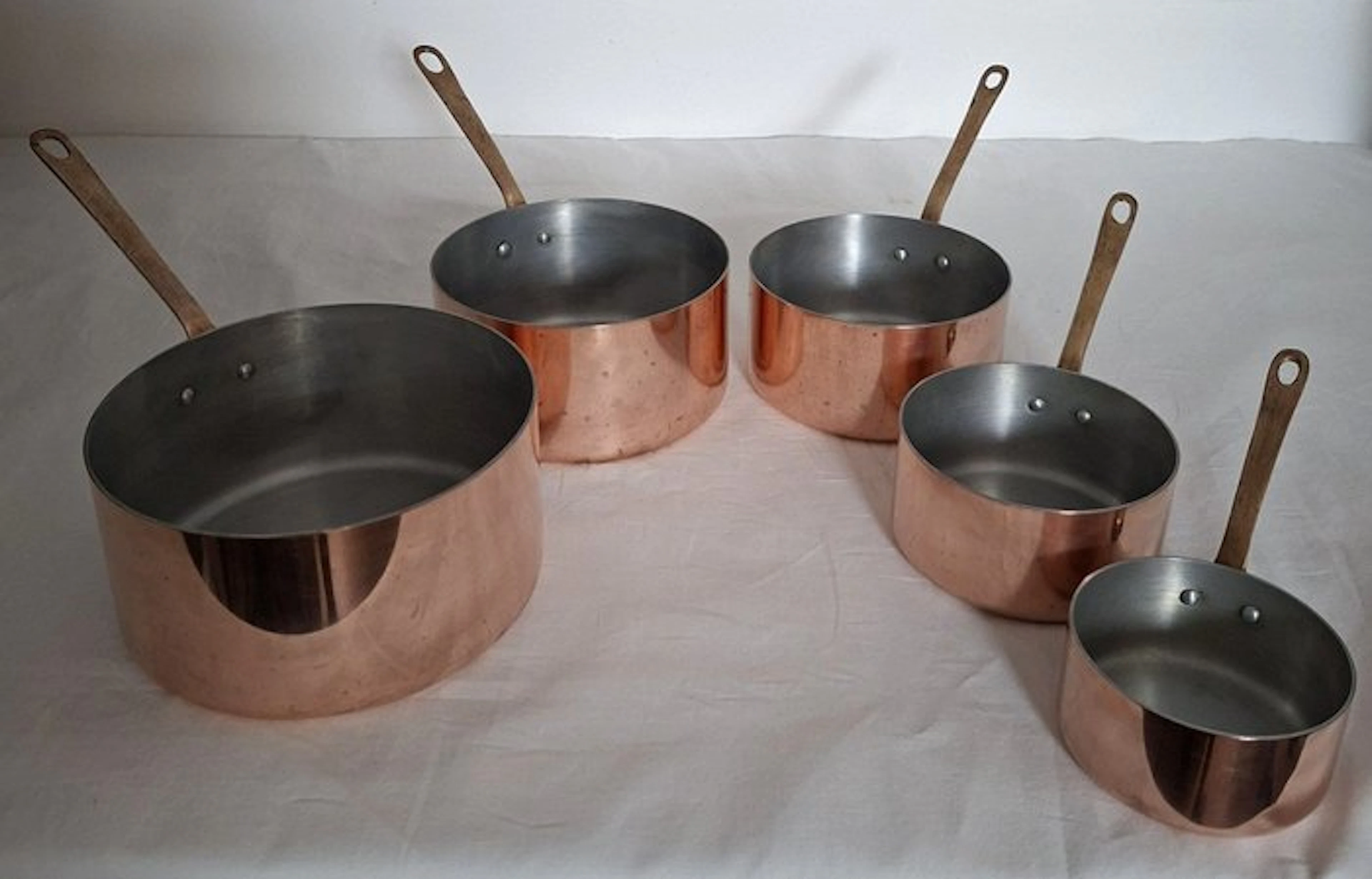 Saucepan (5) - Enamelled copper