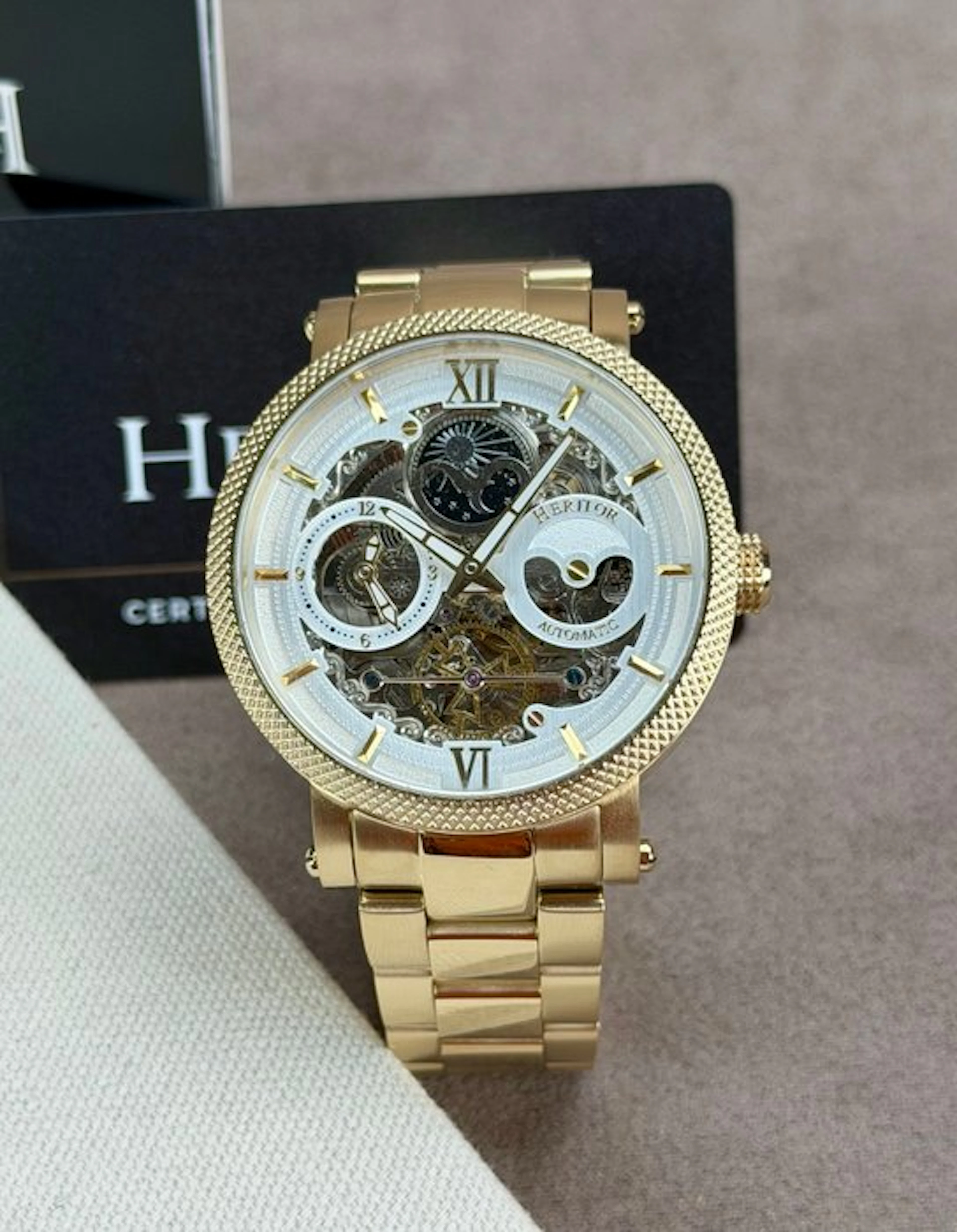 Heritor - Aries Skeleton Dial - Gold/Silver - No reserve price - HERHR4403
