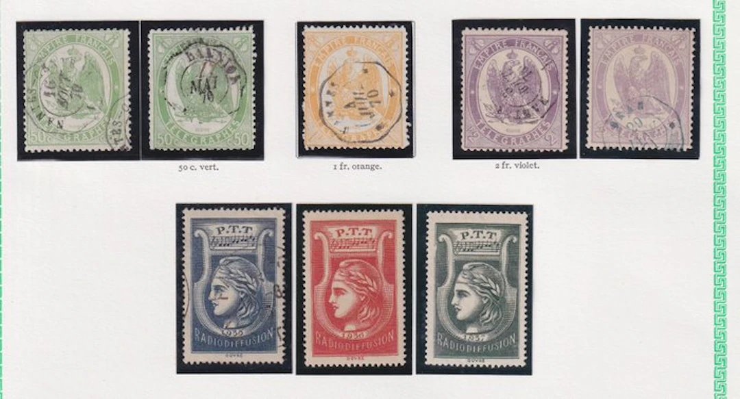 France - timbres télégraphe et radiodiffusion, collection