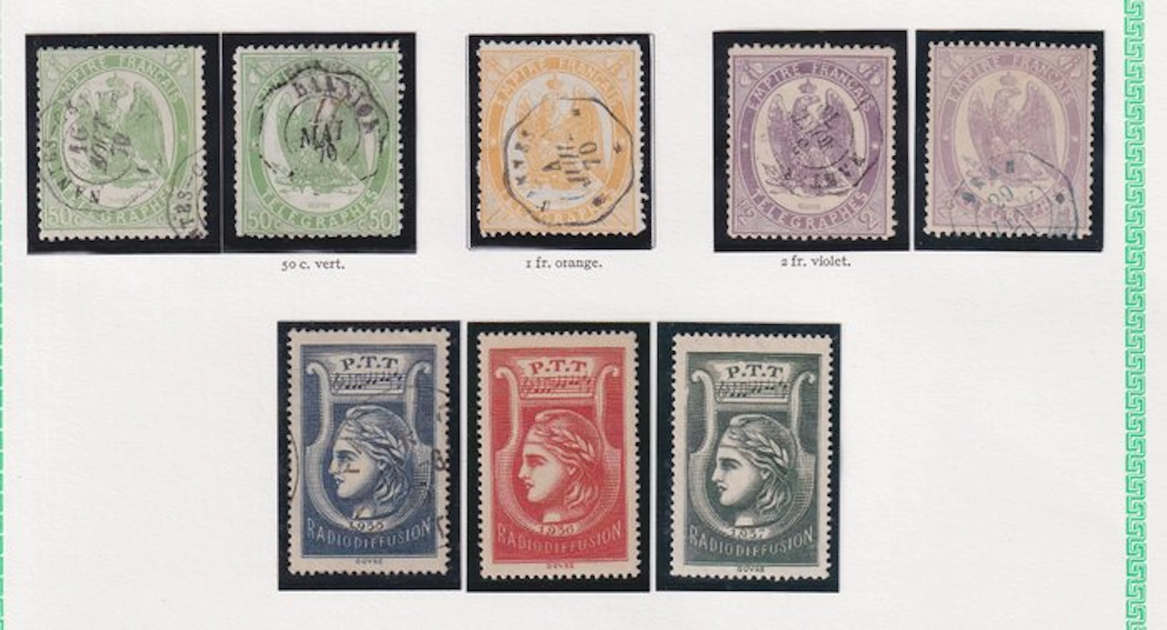 France - timbres télégraphe et radiodiffusion, collection