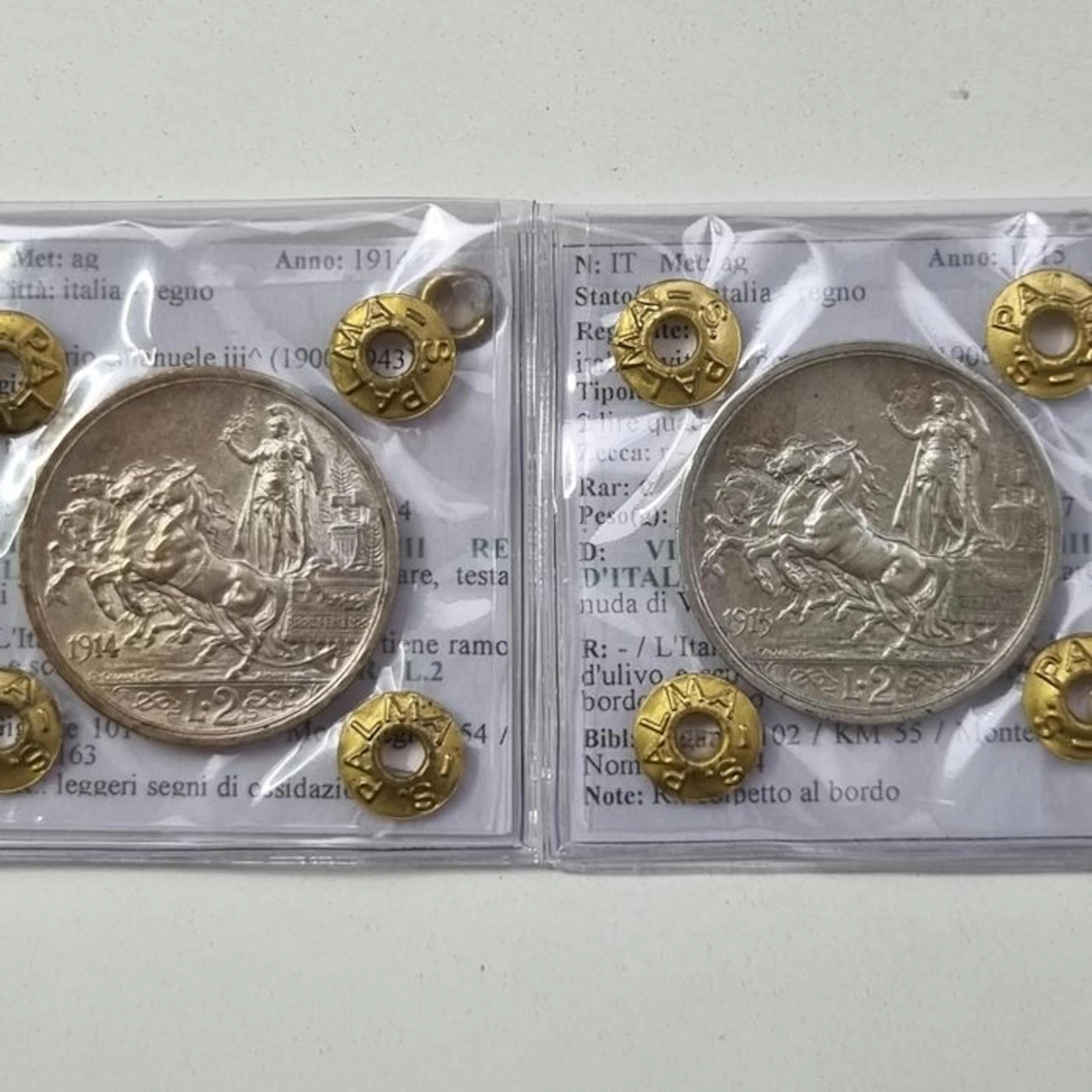 Italy. Vittorio Emanuele III. 2 Lire 1914-1915 (No reserve price)