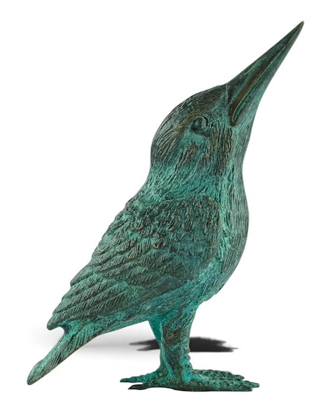 Sculpture, Kingfisher - 10 cm - Bronze