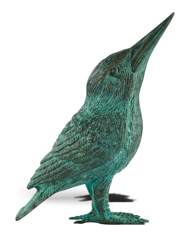 Sculpture, Kingfisher - 10 cm - Bronze