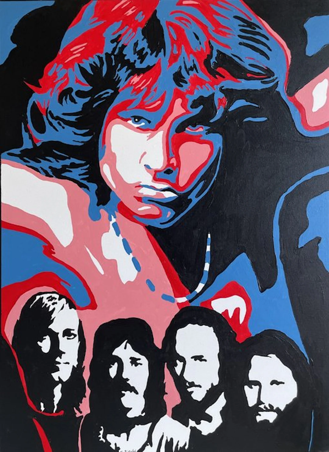 Gerke Rienks - Jim Morrison, The Doors, Handpainted