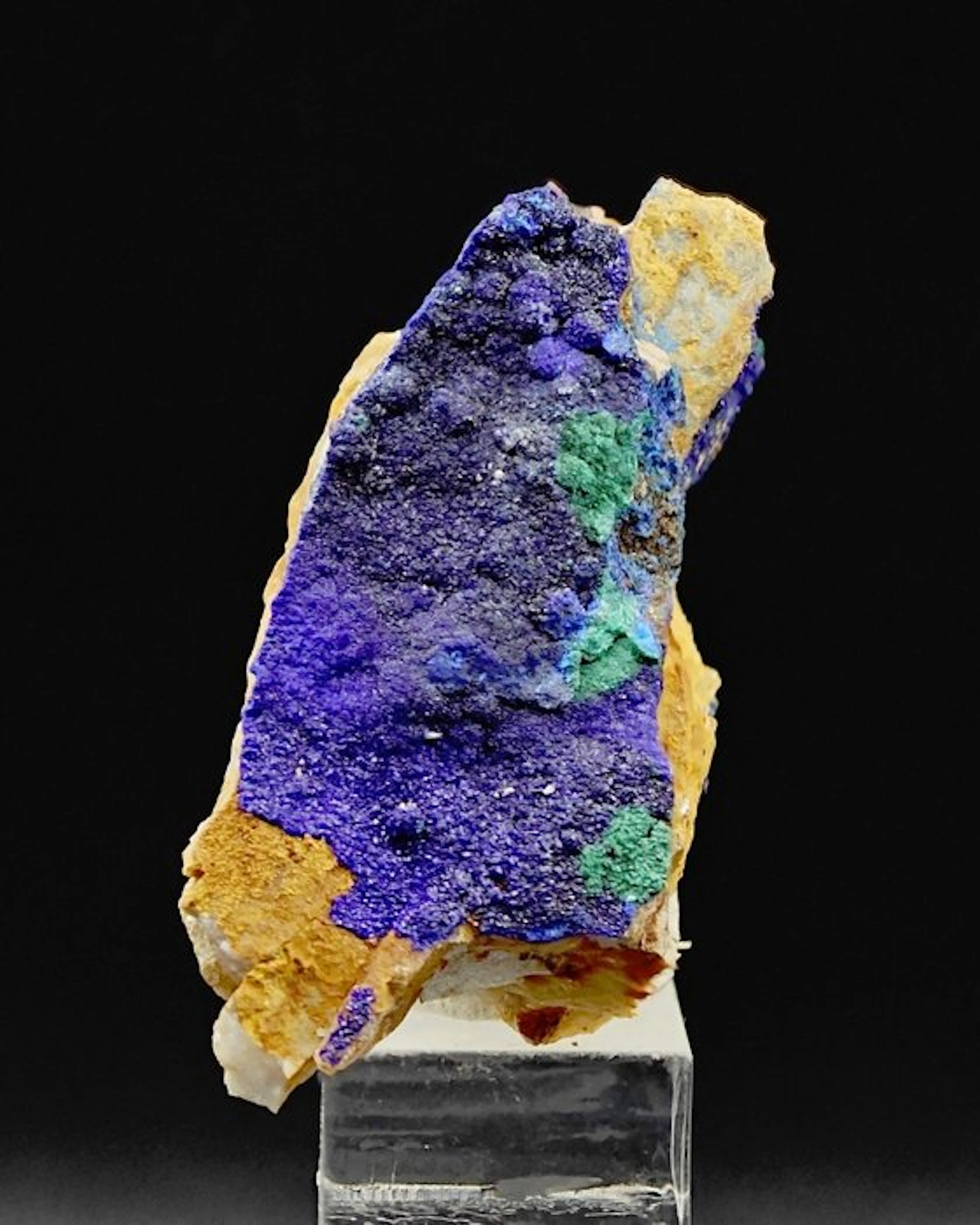 Azurite and green malachite