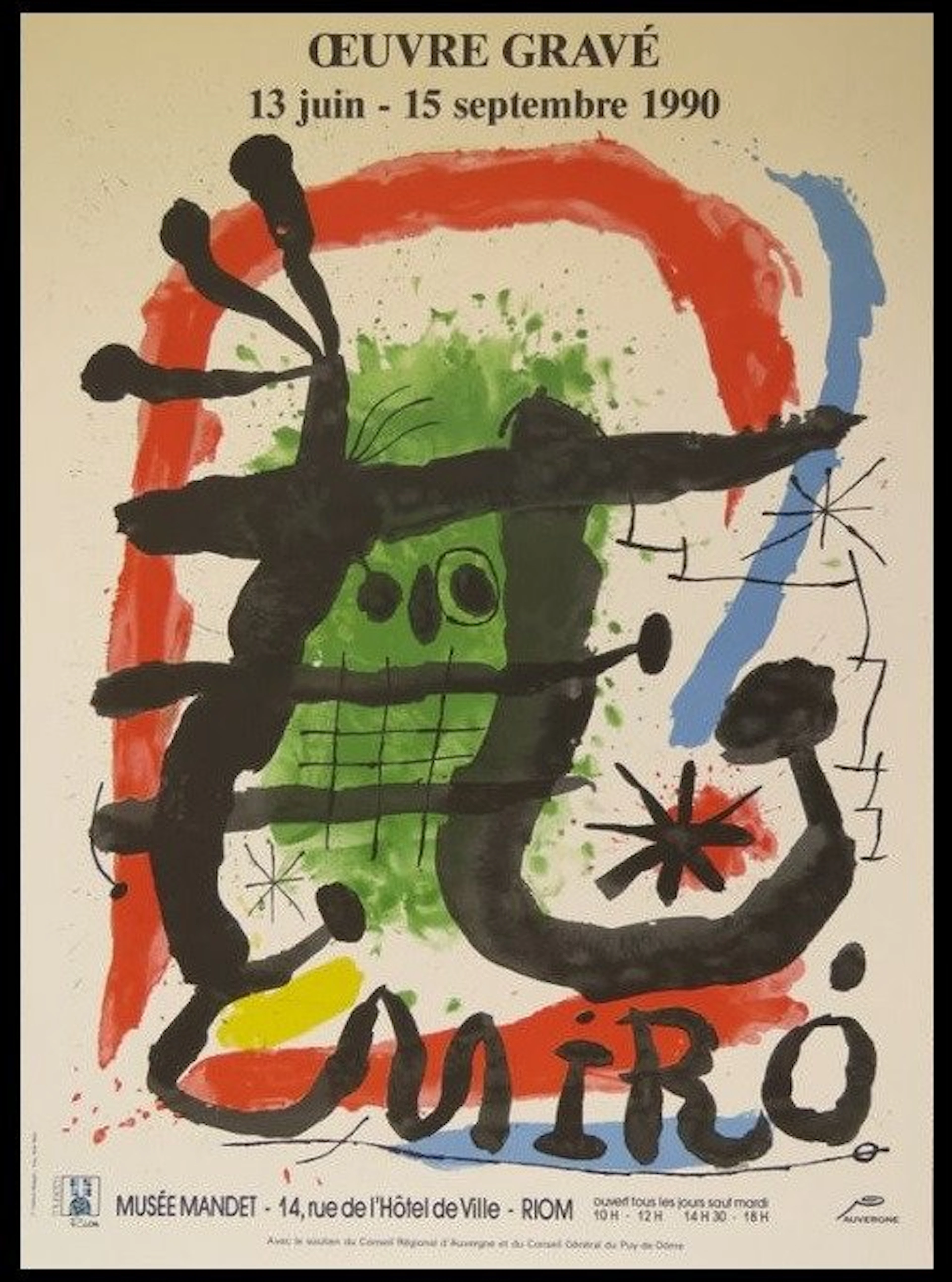Joan Miró - Exposition - Oeuvre gravé - 1990