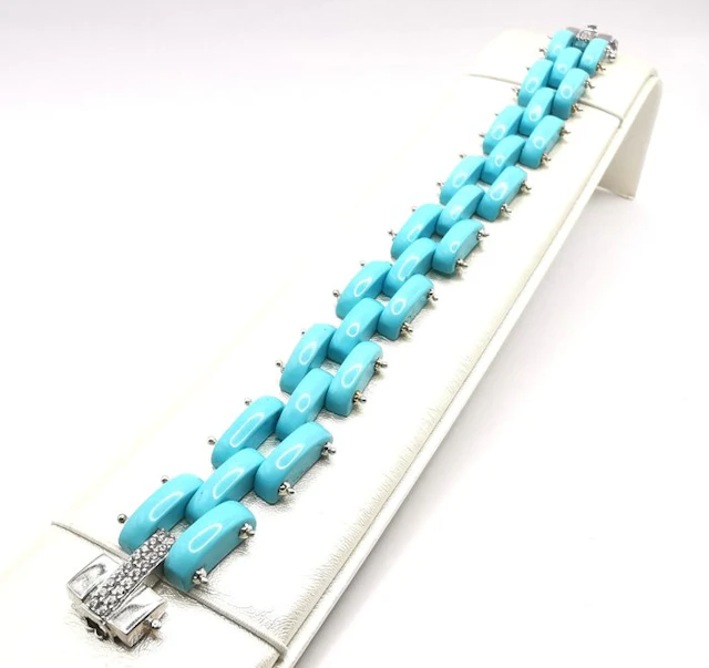 Turquoise - Silver - Bracelet - handmade