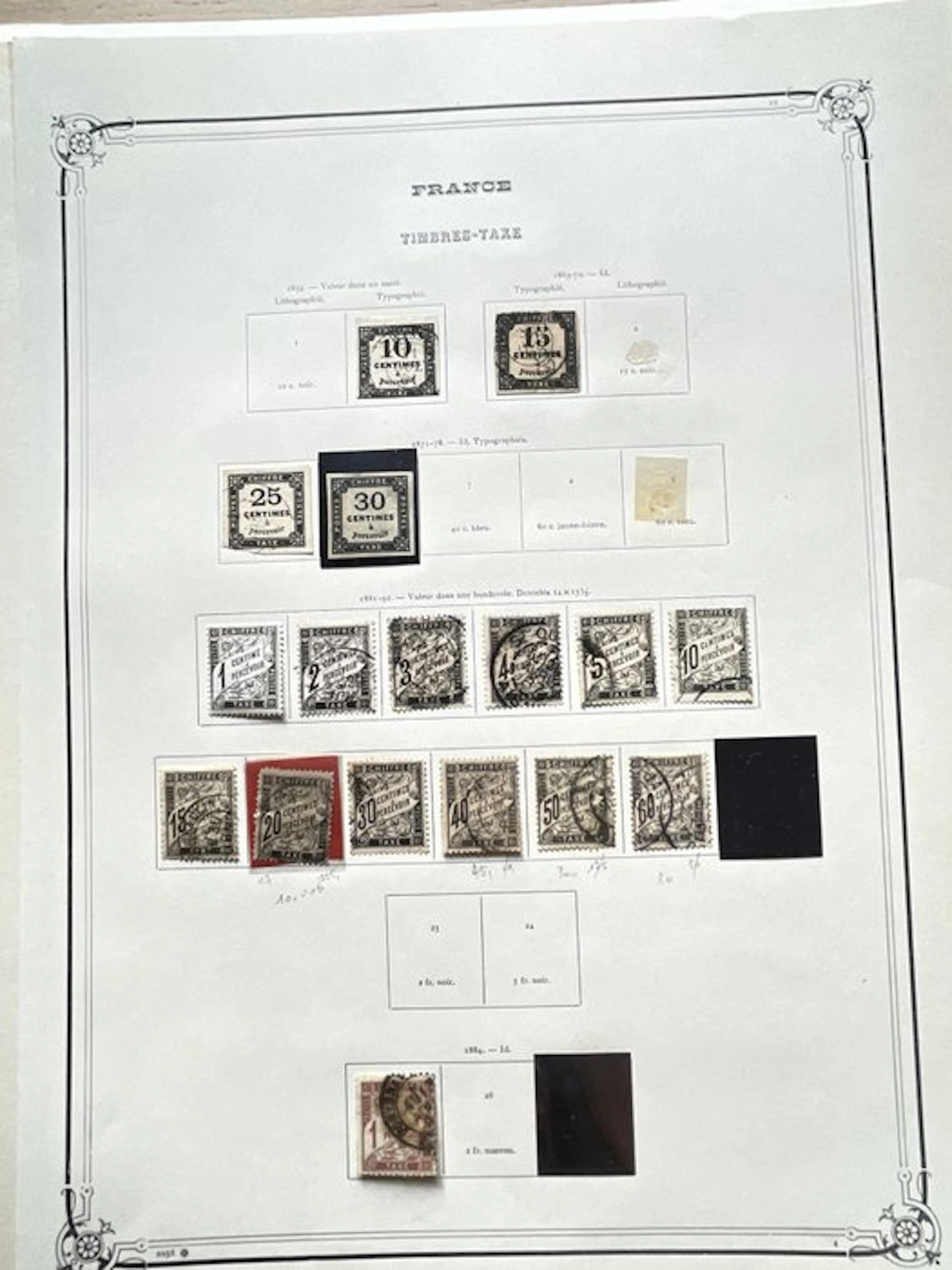 France - Taxe, superbe collection de timbres