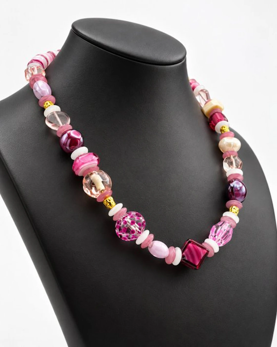 Steel, Murano glass - Necklace - Murano glass evokes