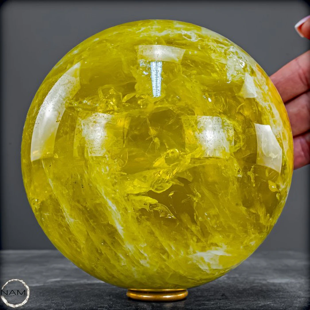 Breathtaking citrine sphere – Radiant energy and pure joy...