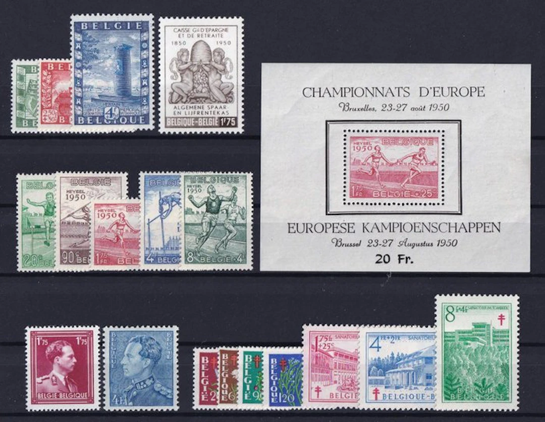 Belgium 1950 - complete annual issue with block...