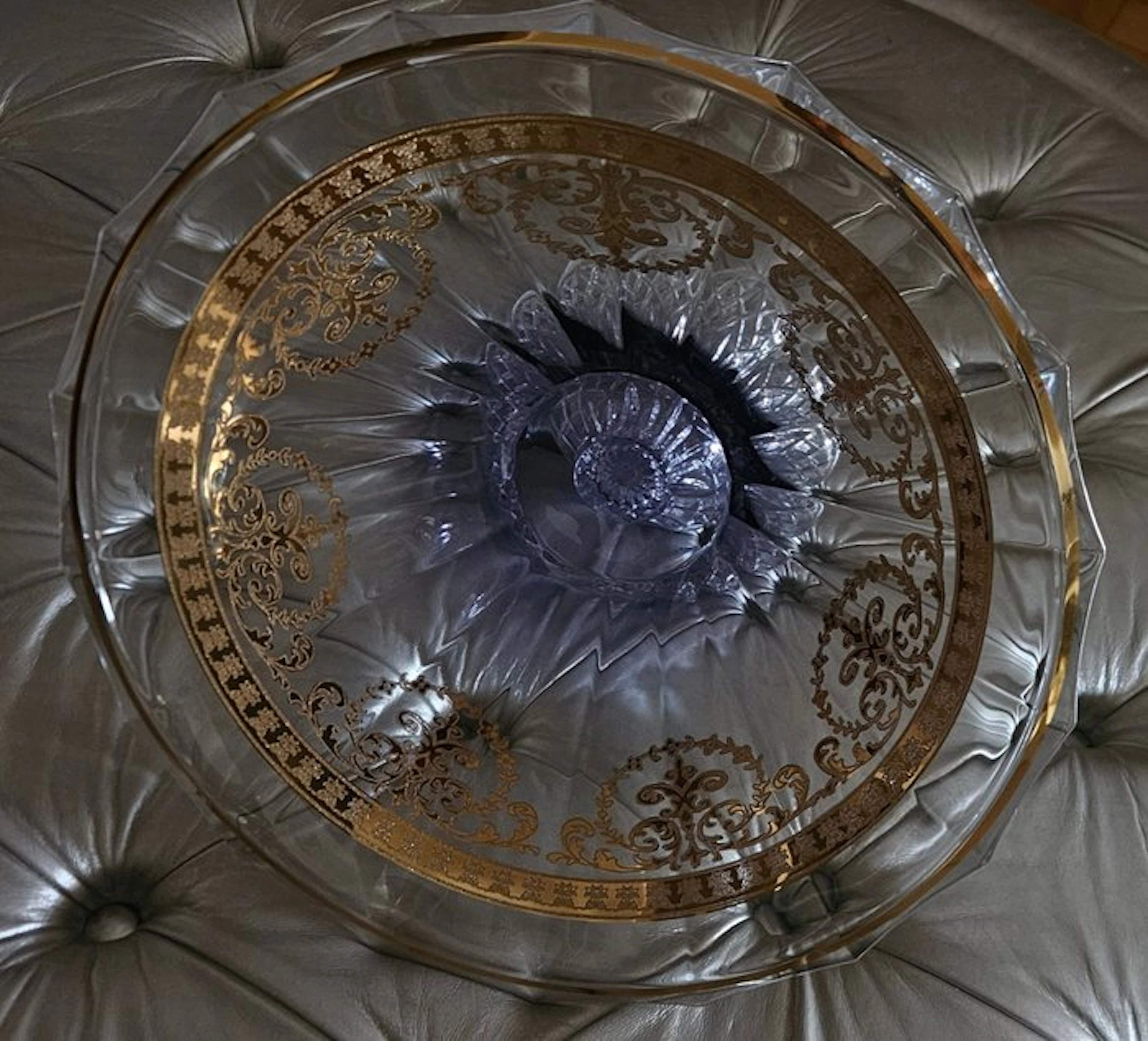 ISMIE LUX - Centrepiece - luxury purple centerpieces in gold - Crystal