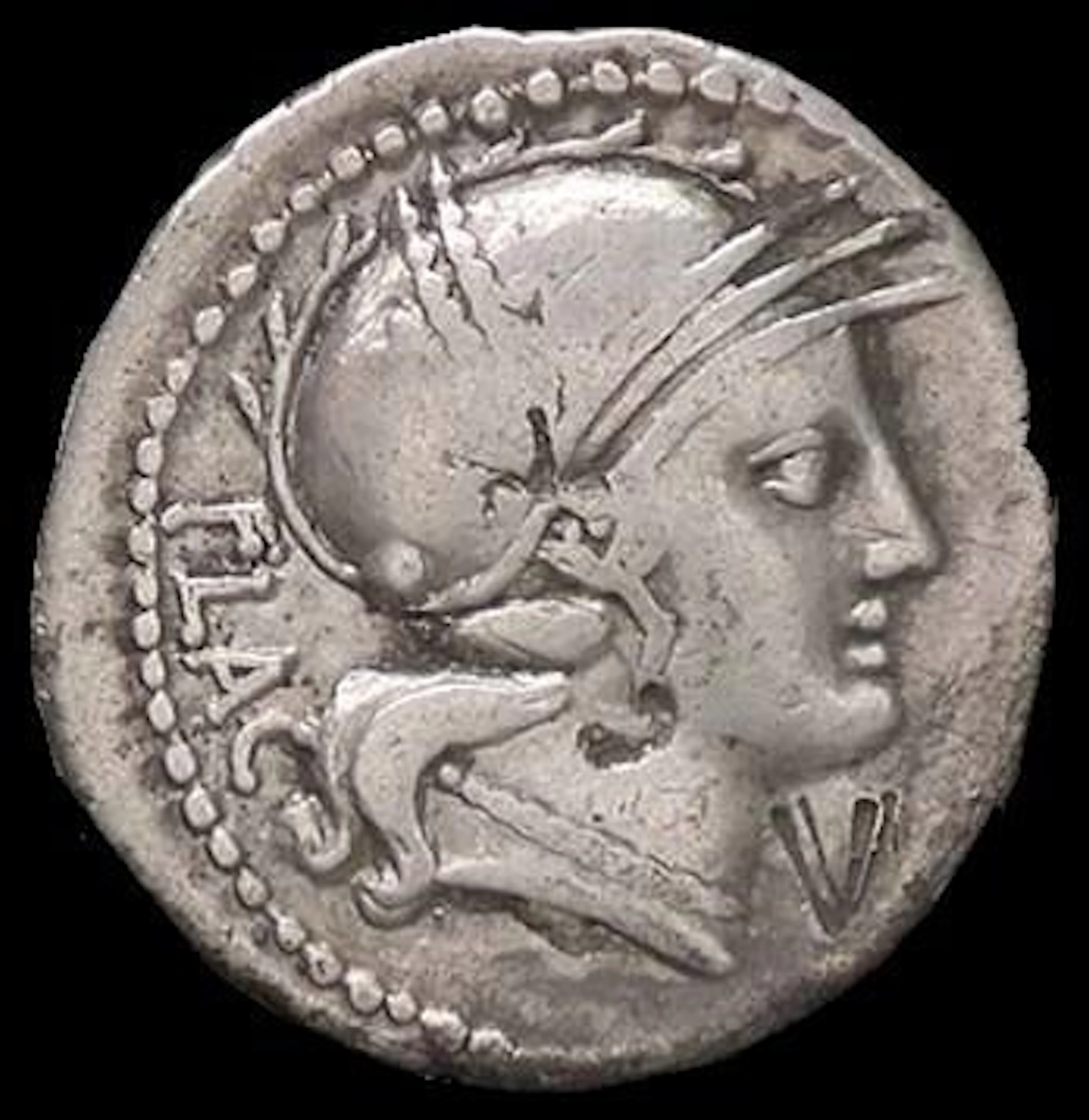 Roman Republic. L. Rutilius Flaccus. 77 BC. Denarius Rome (No reserve price)