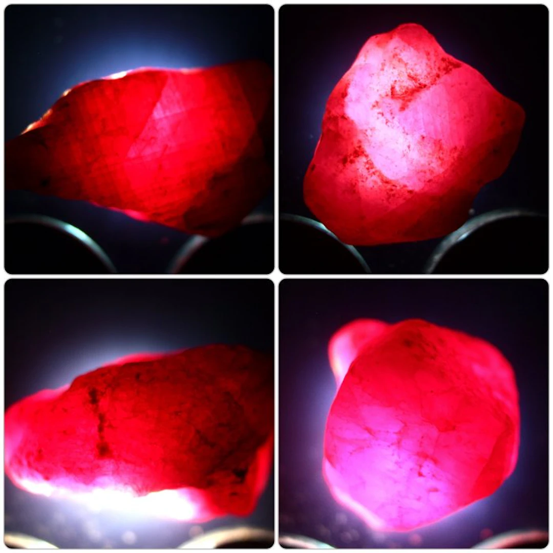 53.80 ct natural rough ruby - Specimen- 10.76 g - (4)