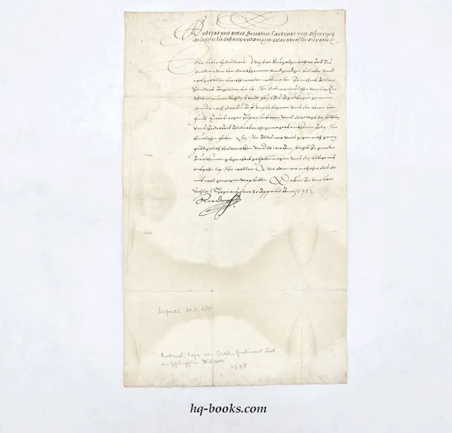 Kardinal Andreas von Österreich - Schreiben an Jakob...