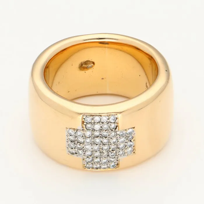 Ring - 18 kt. Yellow gold Diamond (Natural)