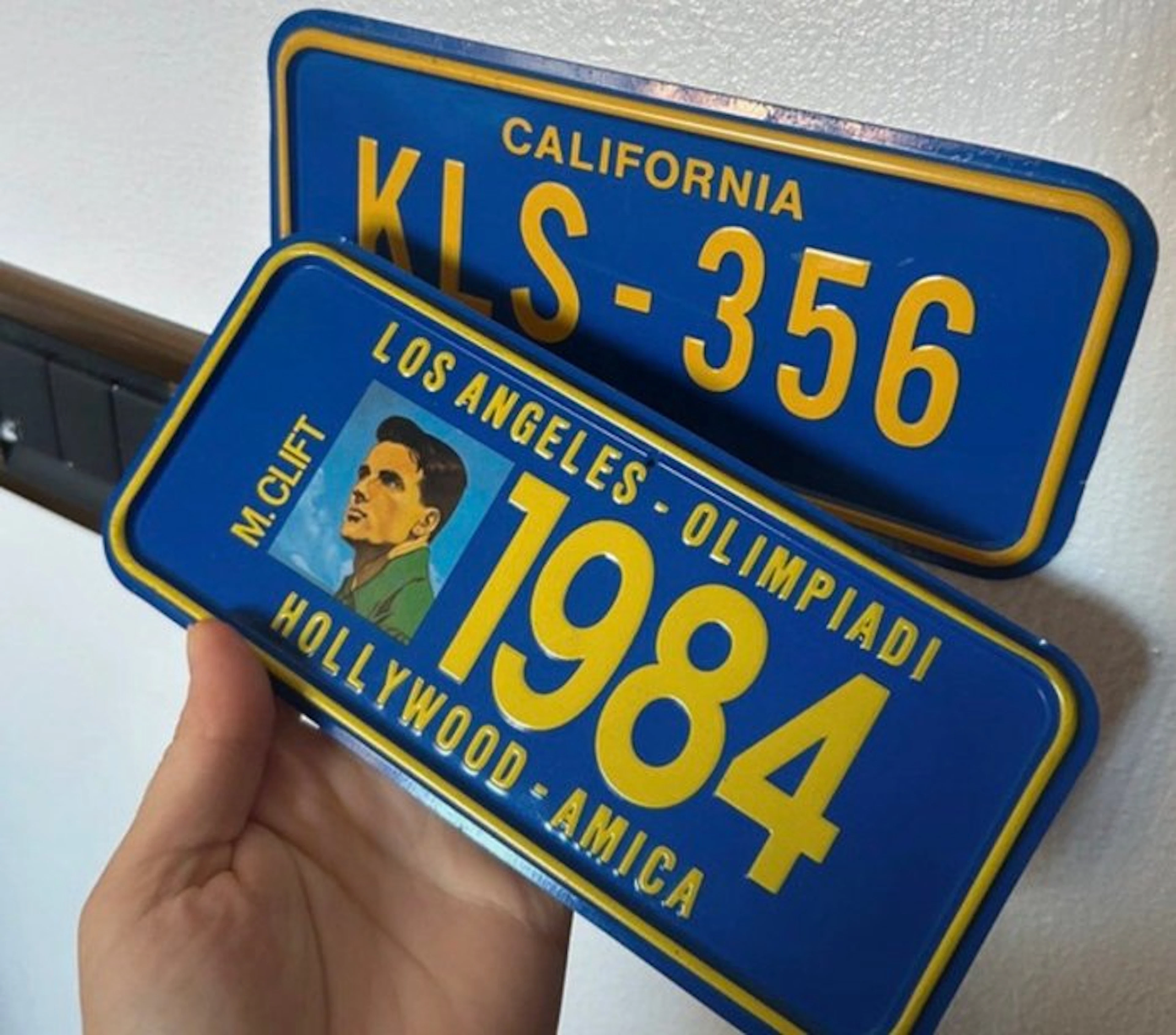 1984 - nameplate, Olympics 1984 metal plates