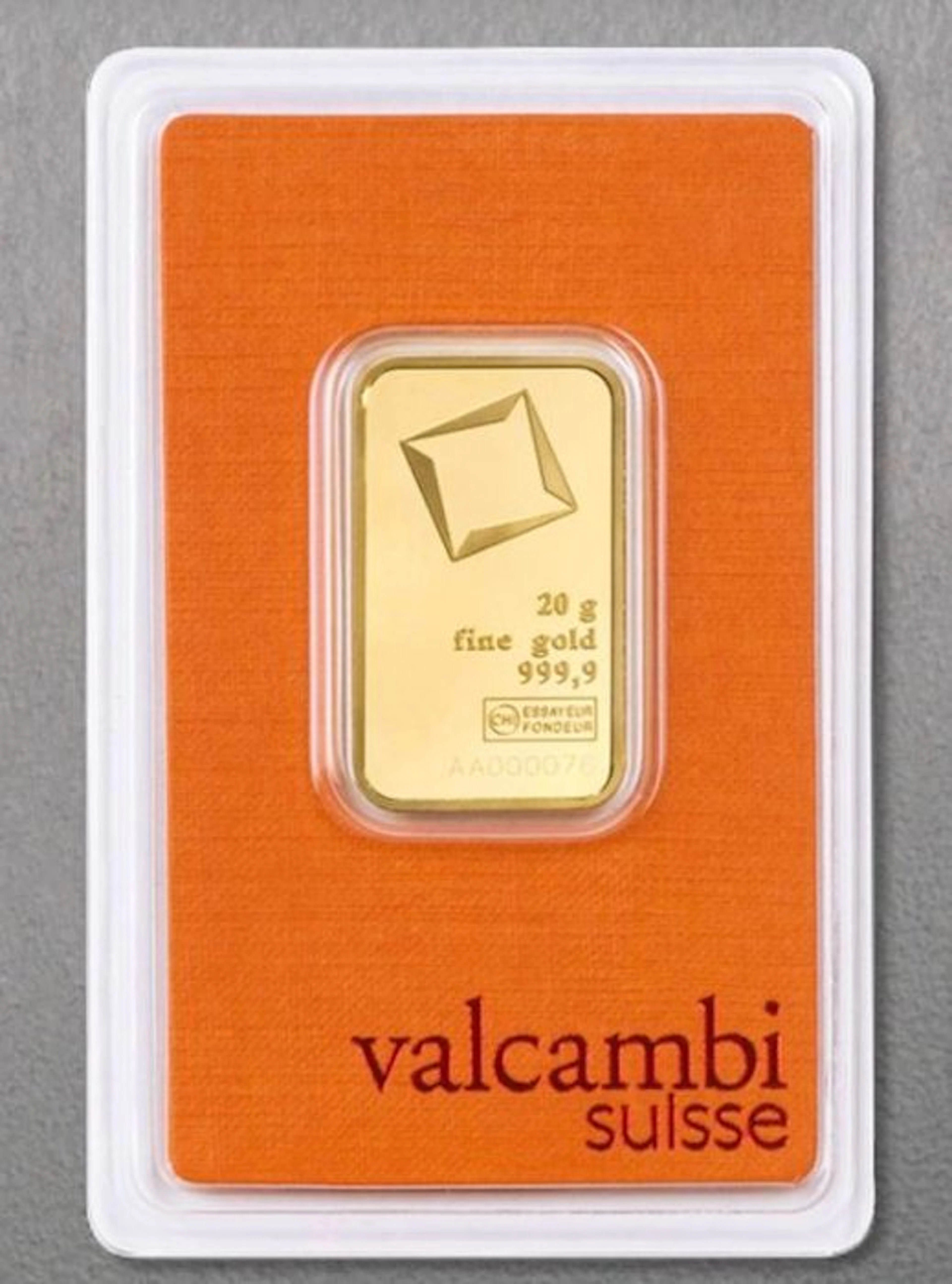 20 grams - Gold - Valcambi, Switzerland