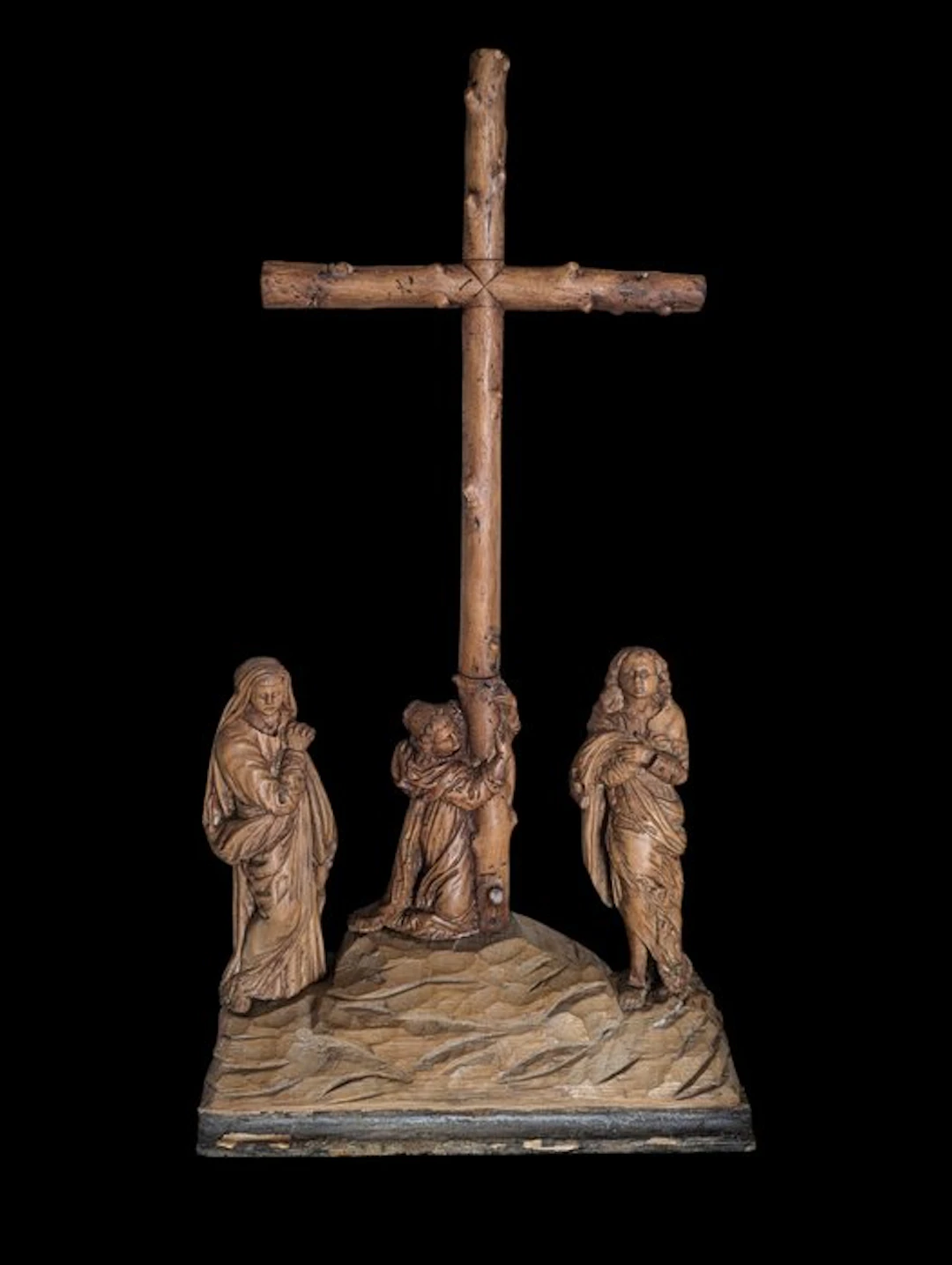 Escuela española - Sculpture, Antiguo Calvario - 53 cm - Wood