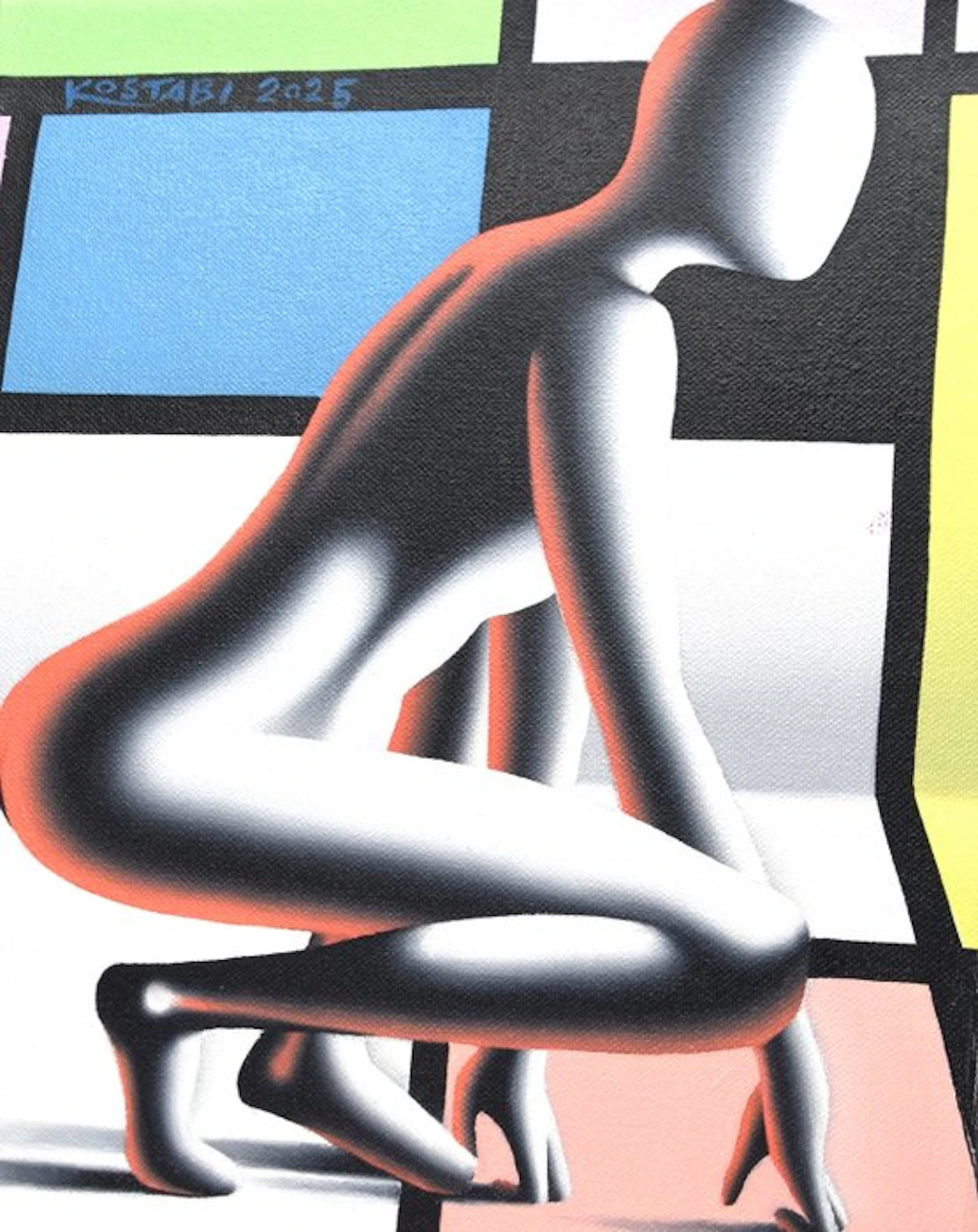 Mark Kostabi (1960) - Aligned For Transition - Unique