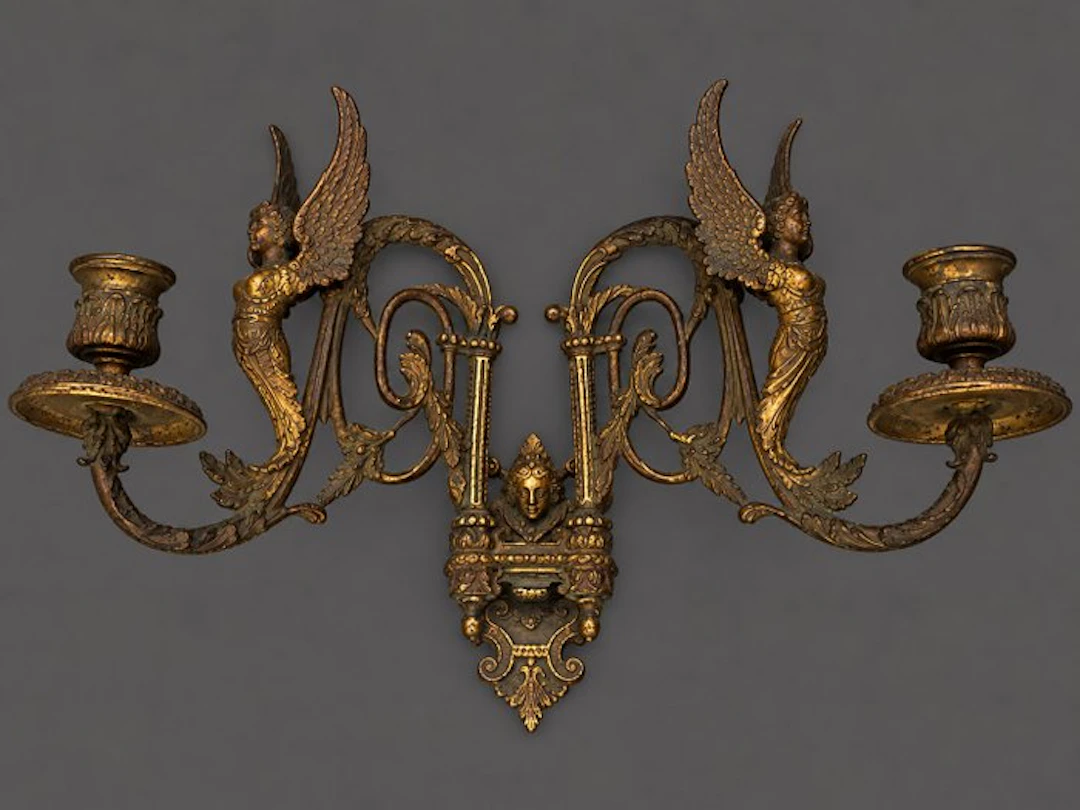 Candlestick Napoleon III - Bronze - Double-wall candle holder