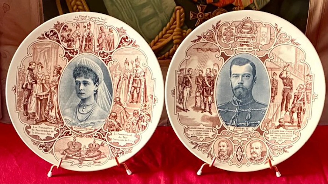 France & Russia - Two plates from the Franco-Russian...