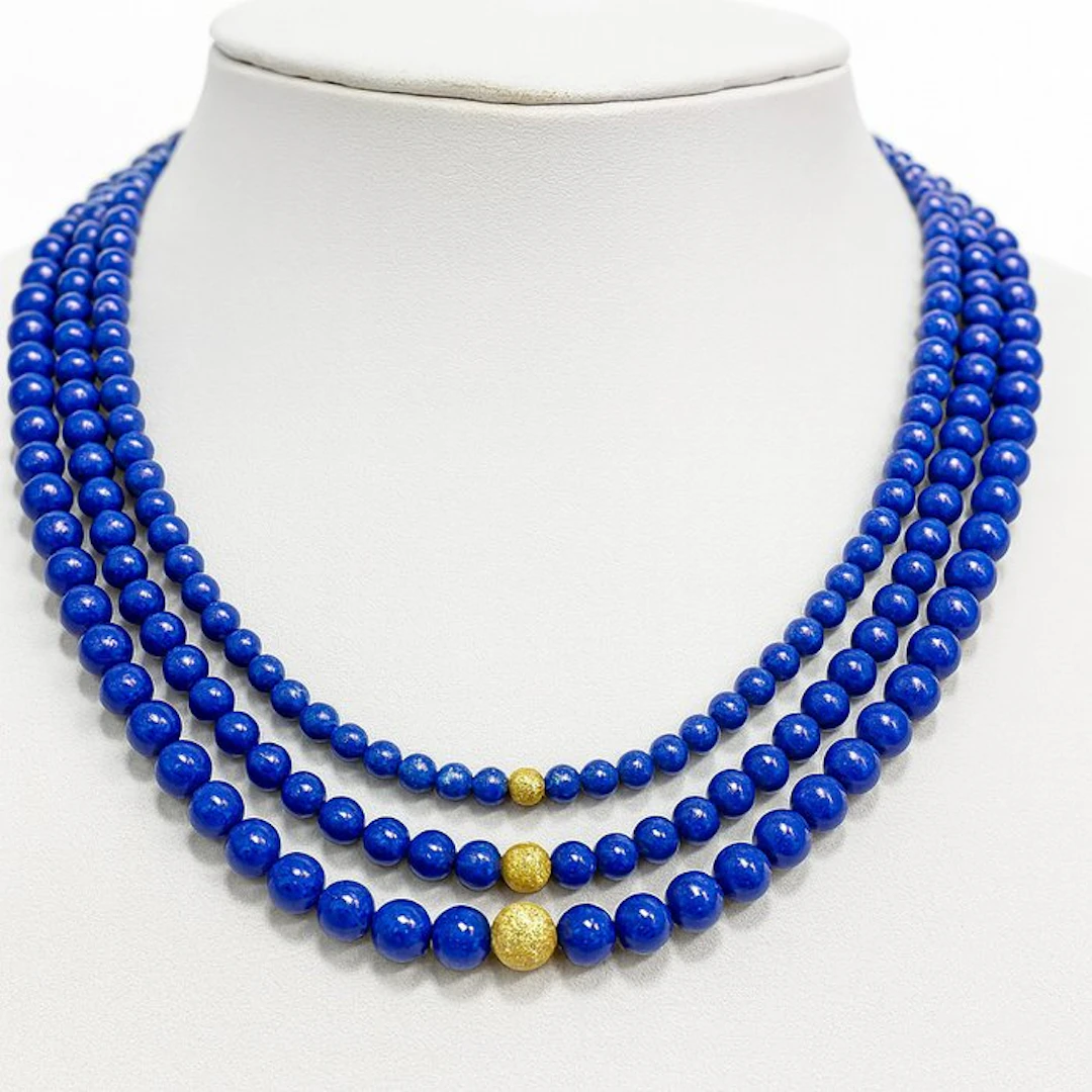 No reserve price - Necklace Silver Lapis lazuli - Lapis lazuli