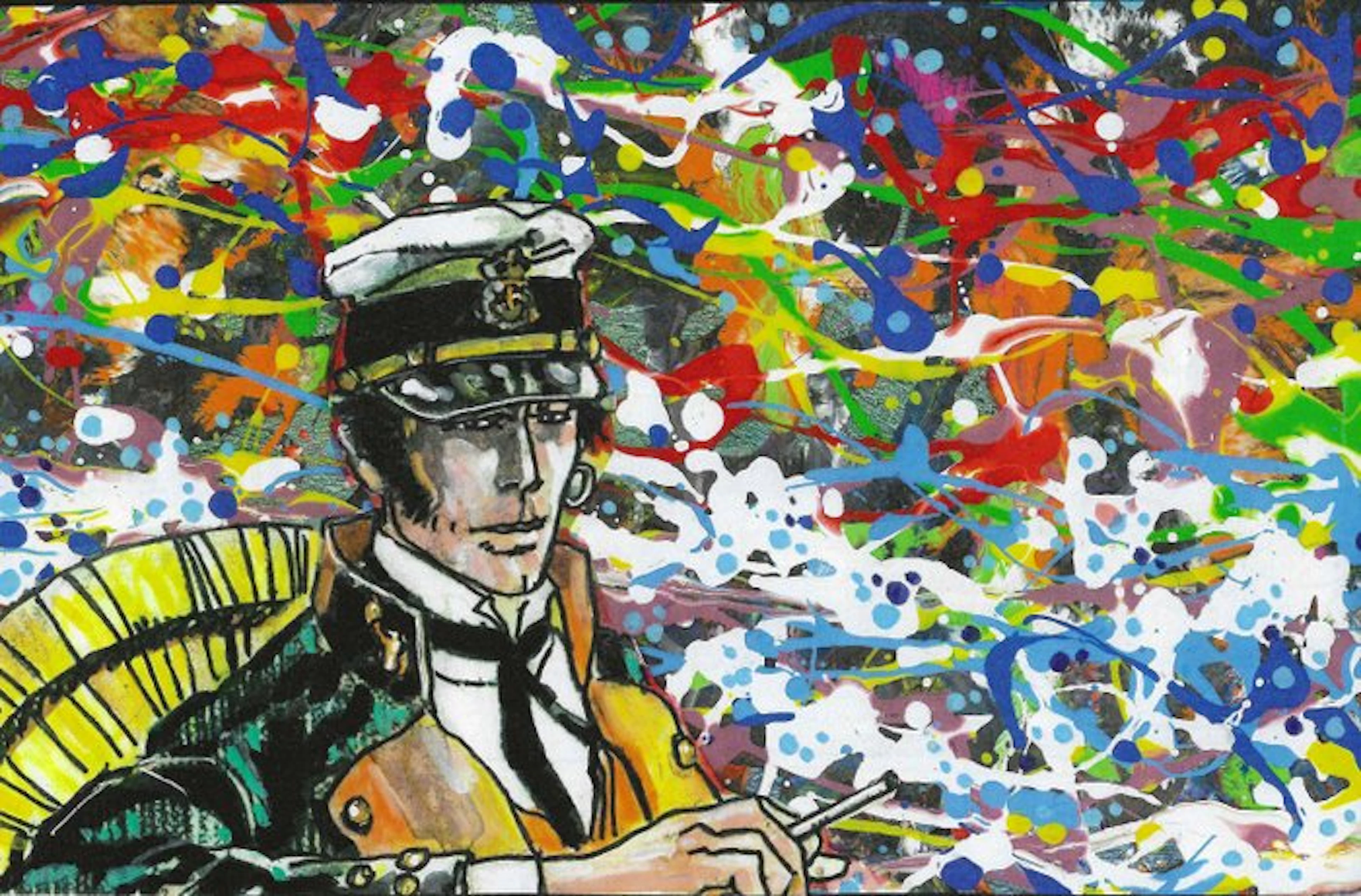 Gino Vercelli - 1 Original colour drawing - Corto Maltese...