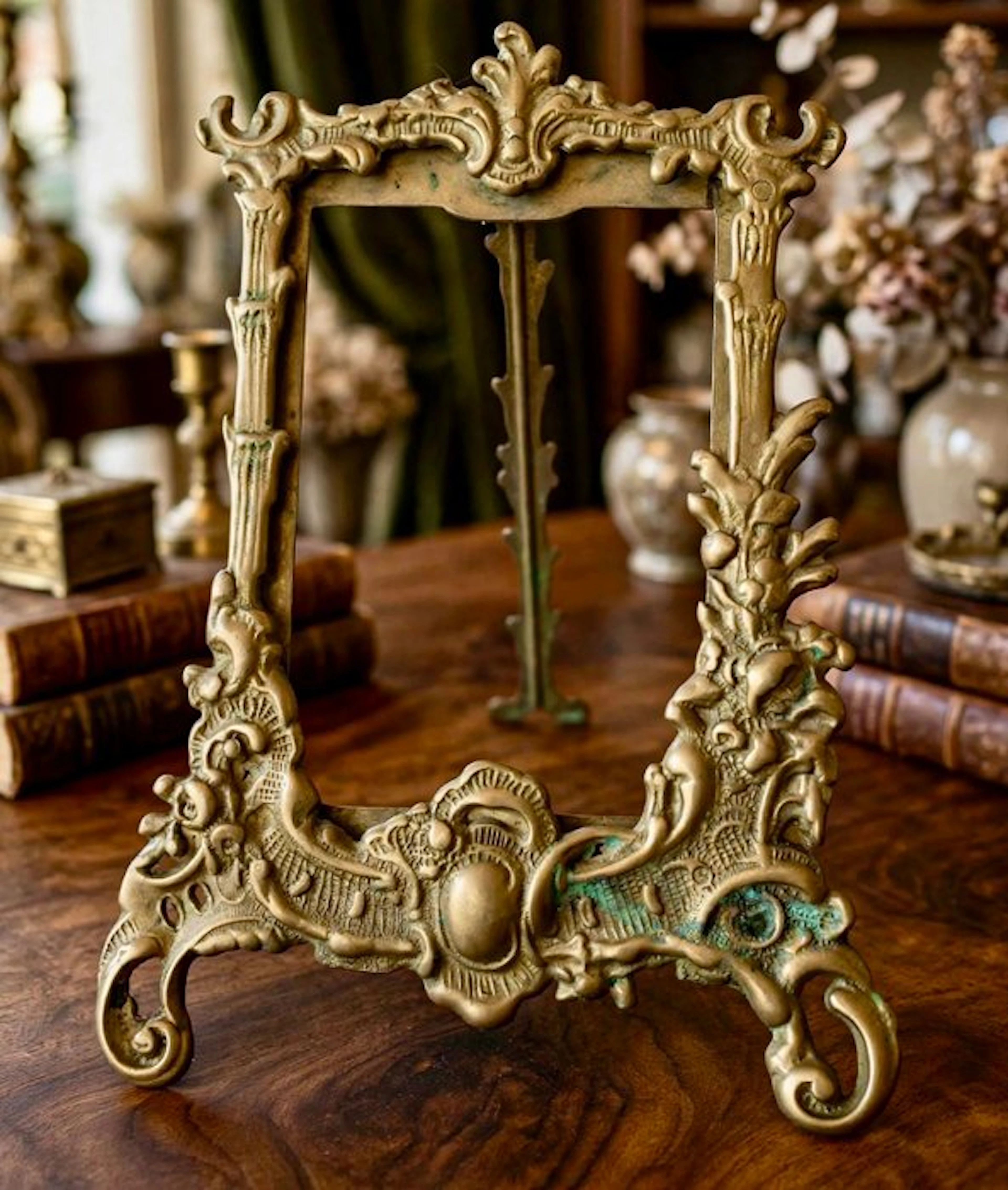 Picture frame - Brass - Rococo style / Baroque