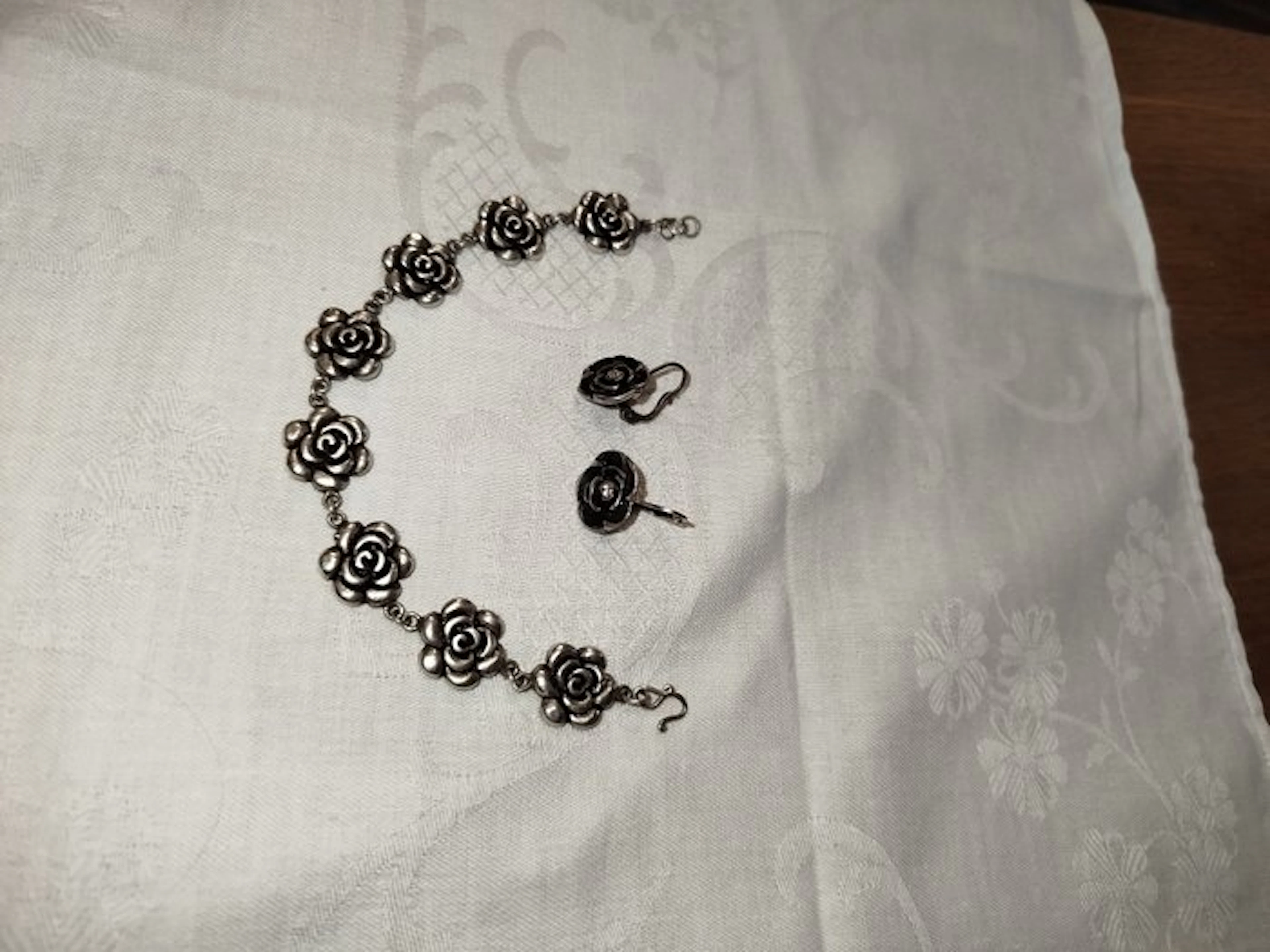 No reserve price - Bracelet Silver - bracelet and earrings