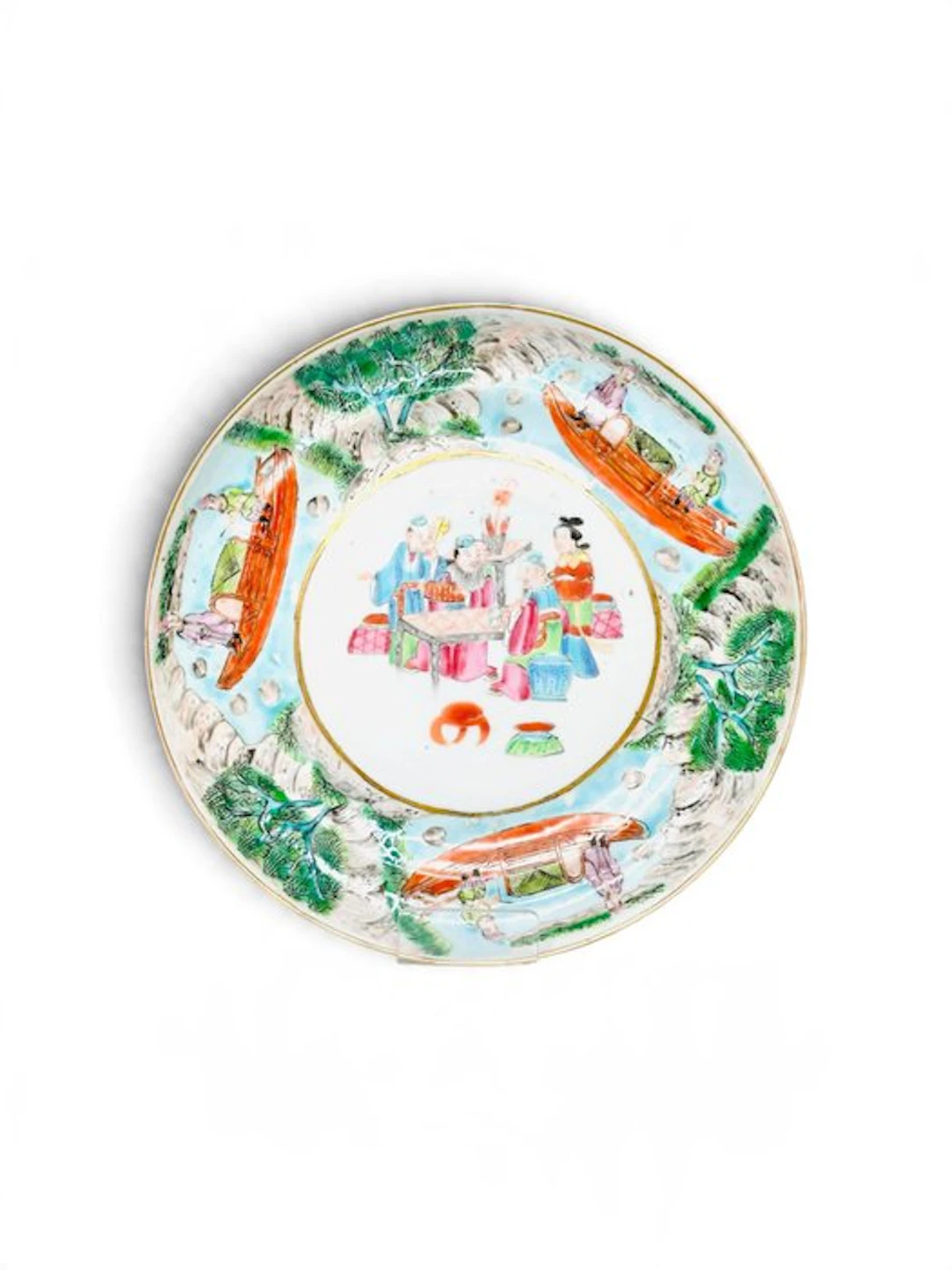 Porcelain plate - Famille Rose - China - Qing Dynasty (1644-1911)