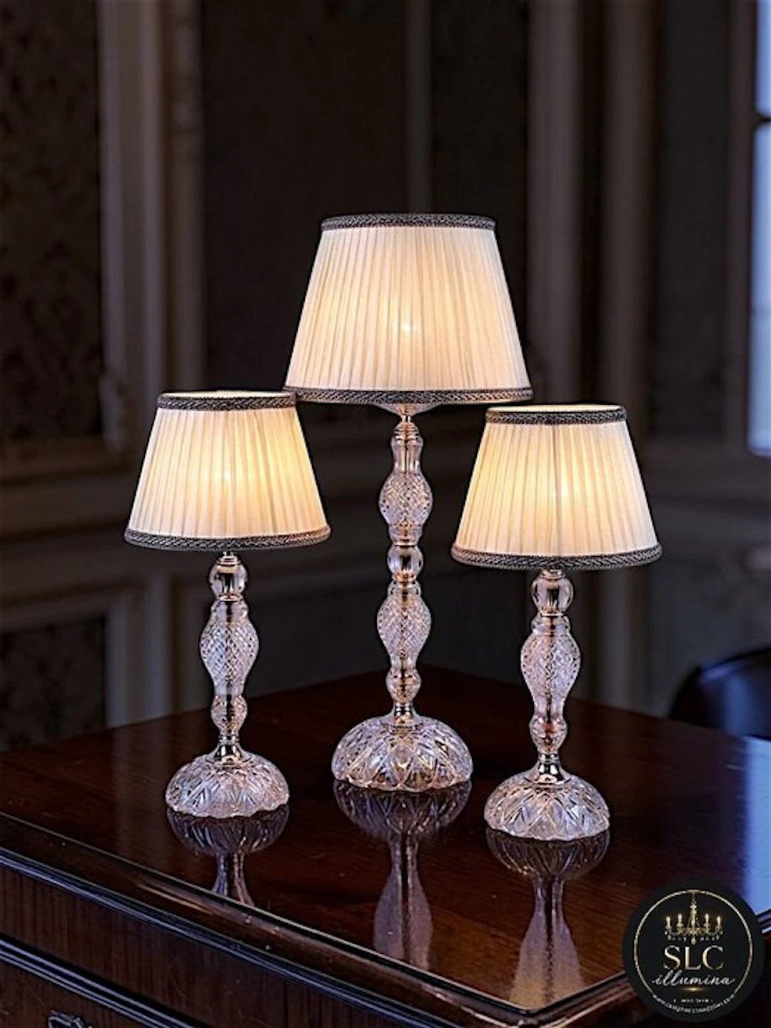 SLC Illumina - MG - Chandelier (3) - Tris - Stained glass...