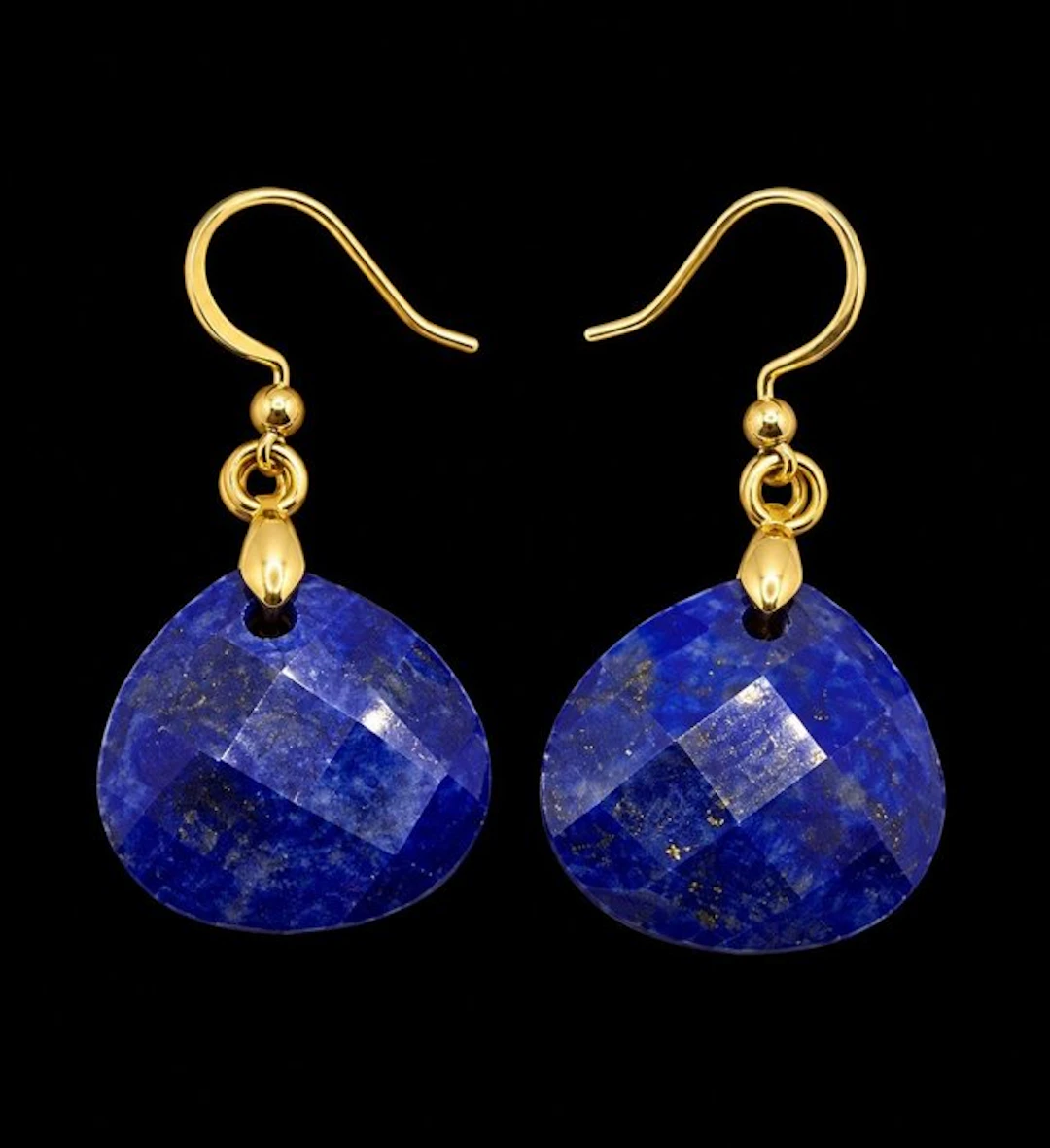 Elegant Premium Natural Lapis Lazuli Teardrop Earrings - Earrings - Earrings