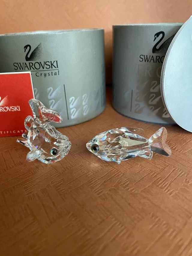 Swarovski - Figurine - Set Goudvis en Karper - Boxed (2) - Crystal