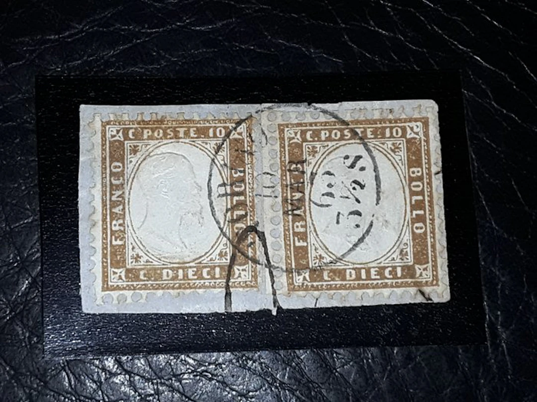 Italy Kingdom 1862 - Rare coppiola of 10 cents