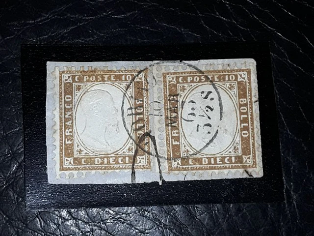 Italy Kingdom 1862 - Rare coppiola of 10 cents