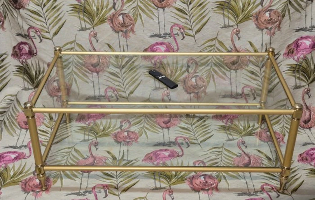 otre - Coffee table - Crystal, Gilt brass