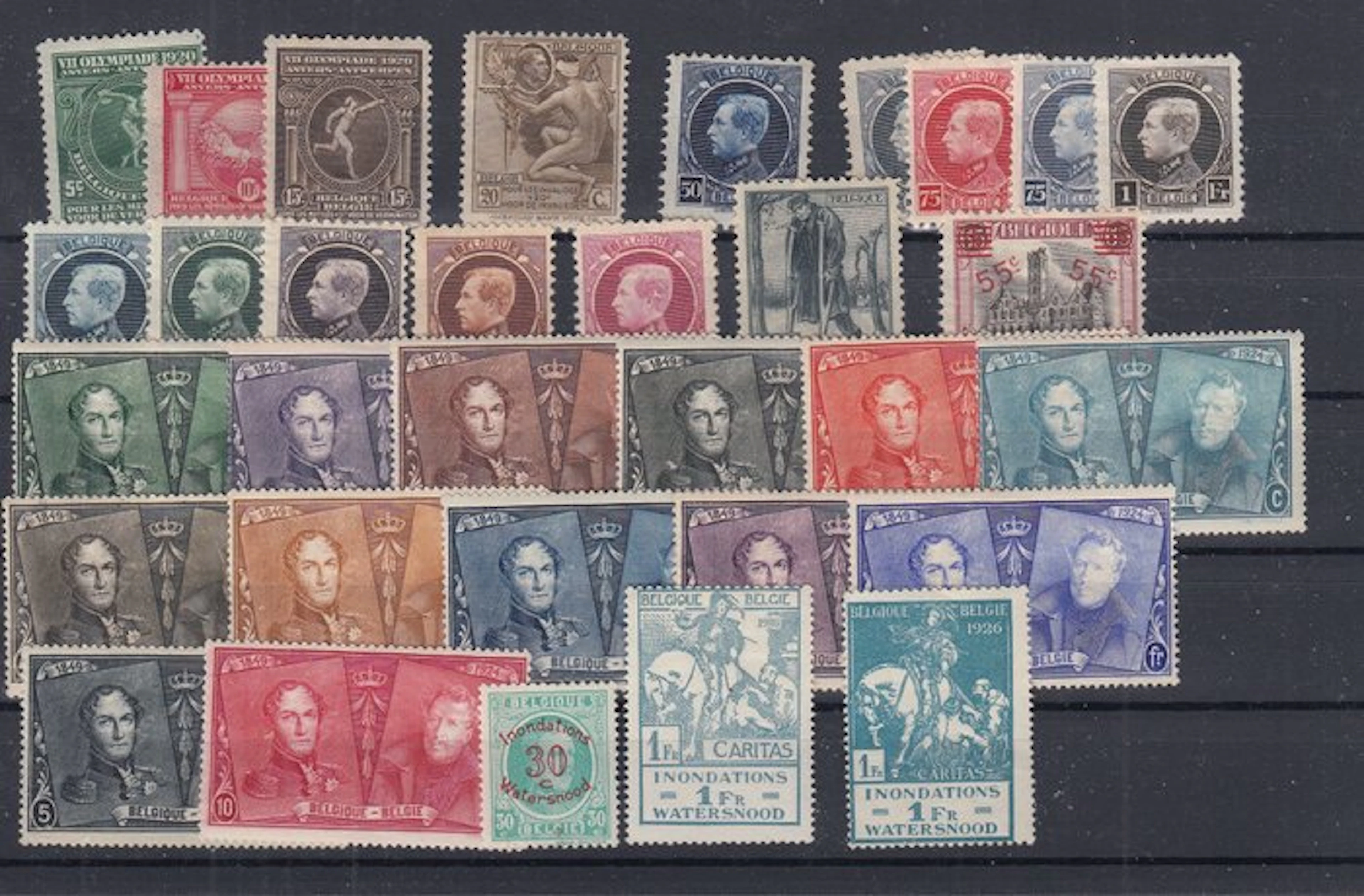 Belgium 1920/1934 - nice selection between 179/181 and 401/403 with better