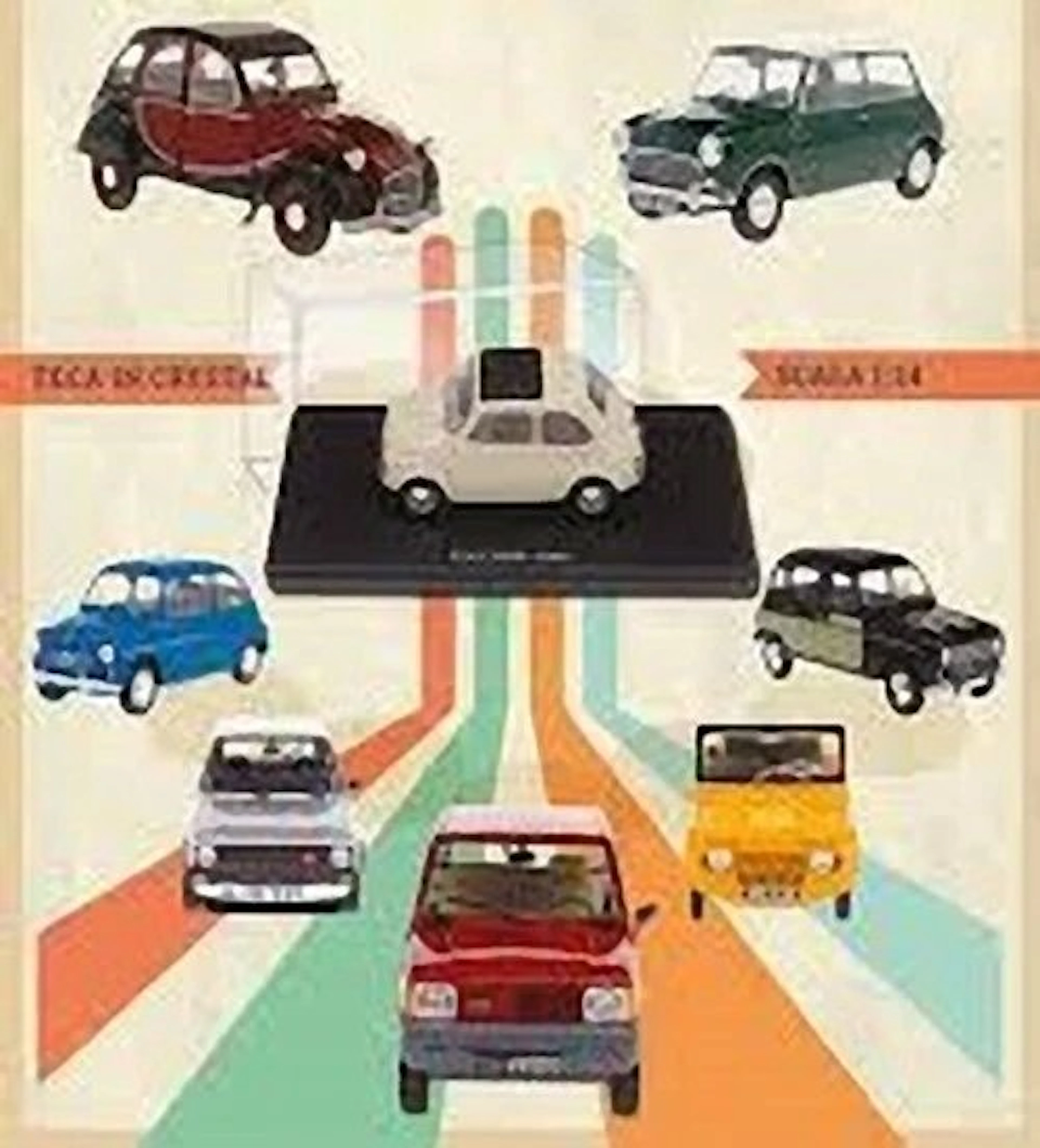 Hachette 1:24 - Model car (4) - Lotto con 4 Auto Vintage - Auto Vintage Europe