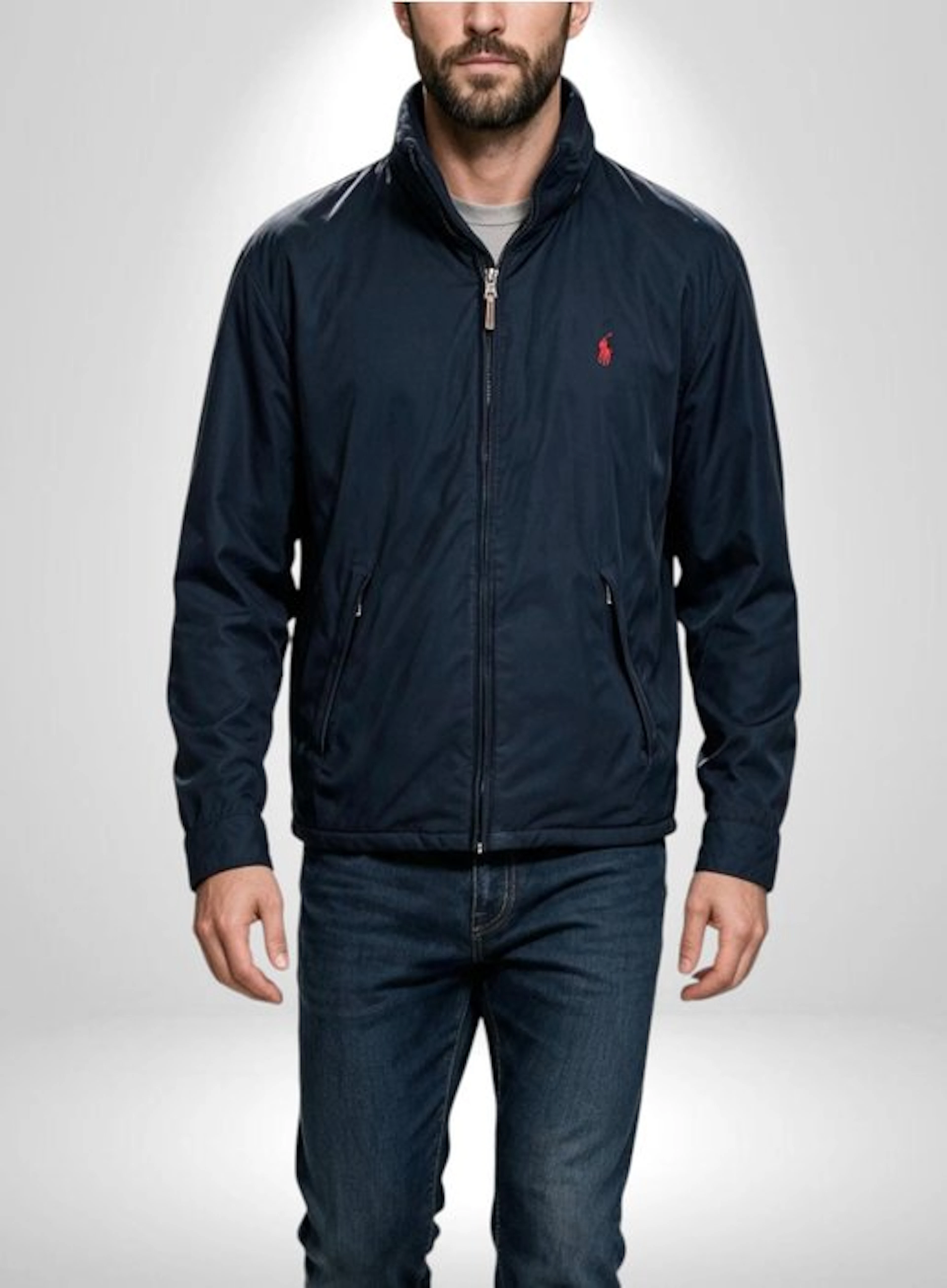 RALPH LAUREN Premium Bomber Jacket Coat Classic Premium Collection Tg