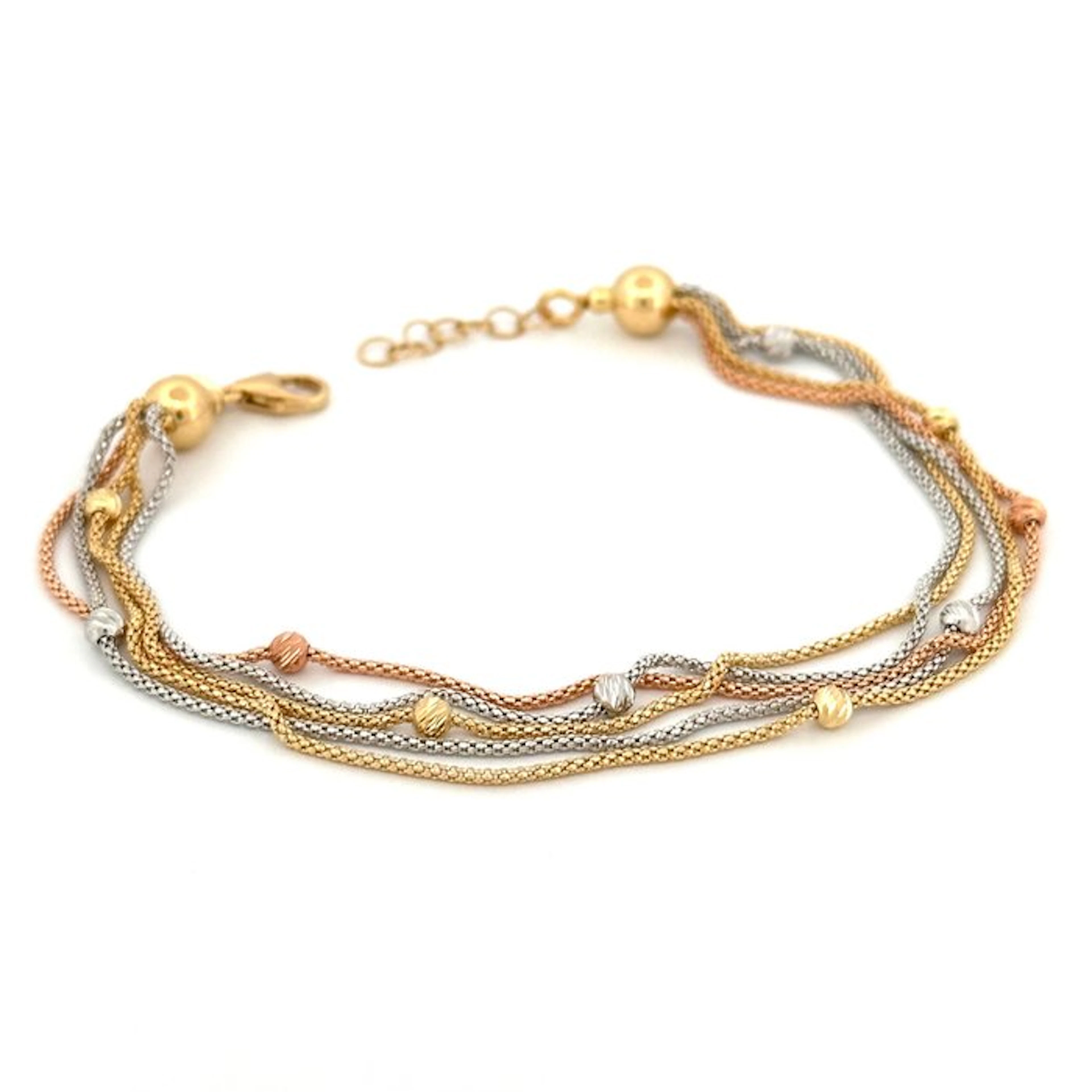 Bracelet - 18 kt. White gold, Yellow gold, Rose gold - Gold Art