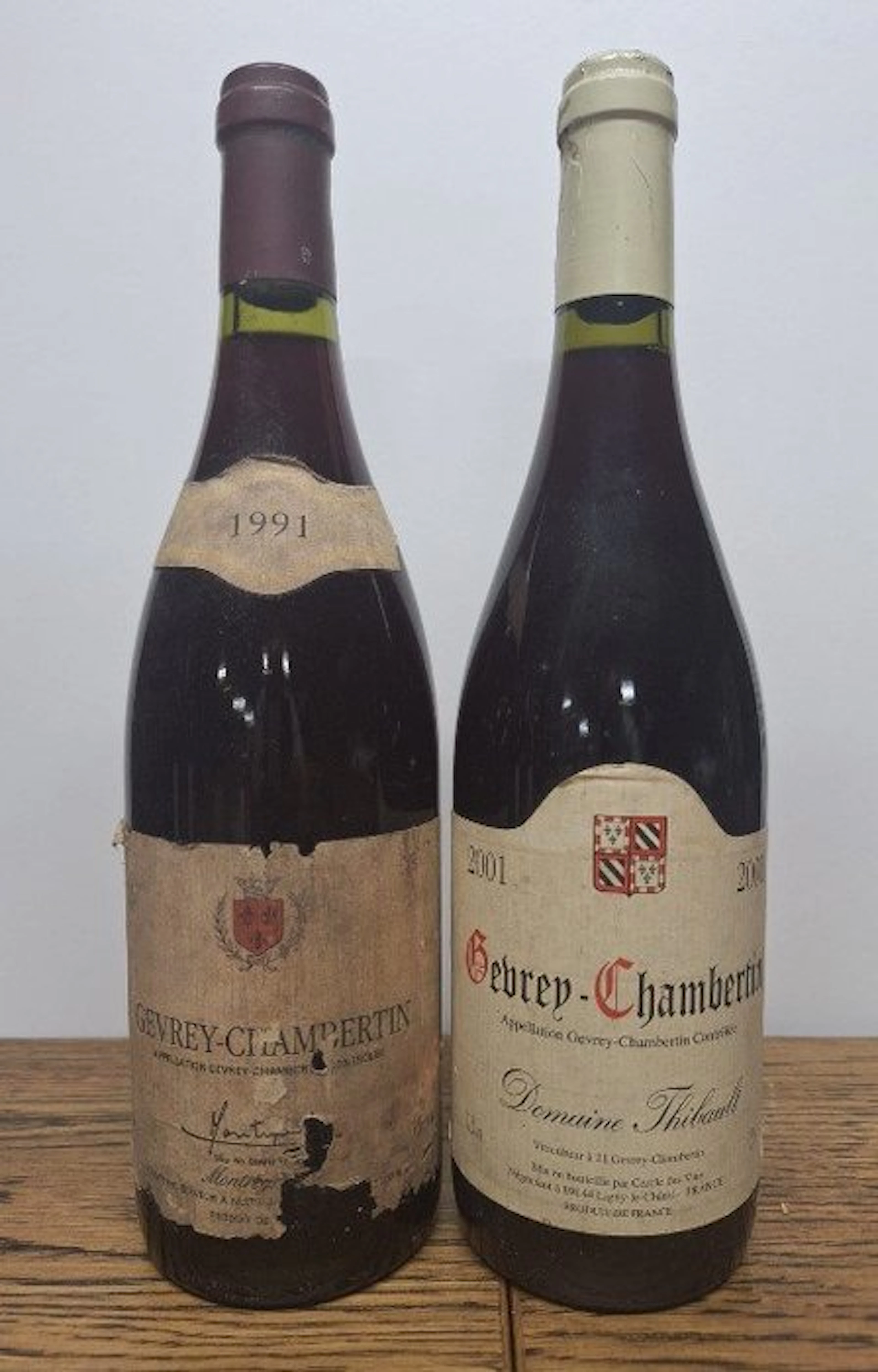 1991 Montreynaud & 2001 Domaine Thibault - Gevrey Chambertin - 2 Bottles