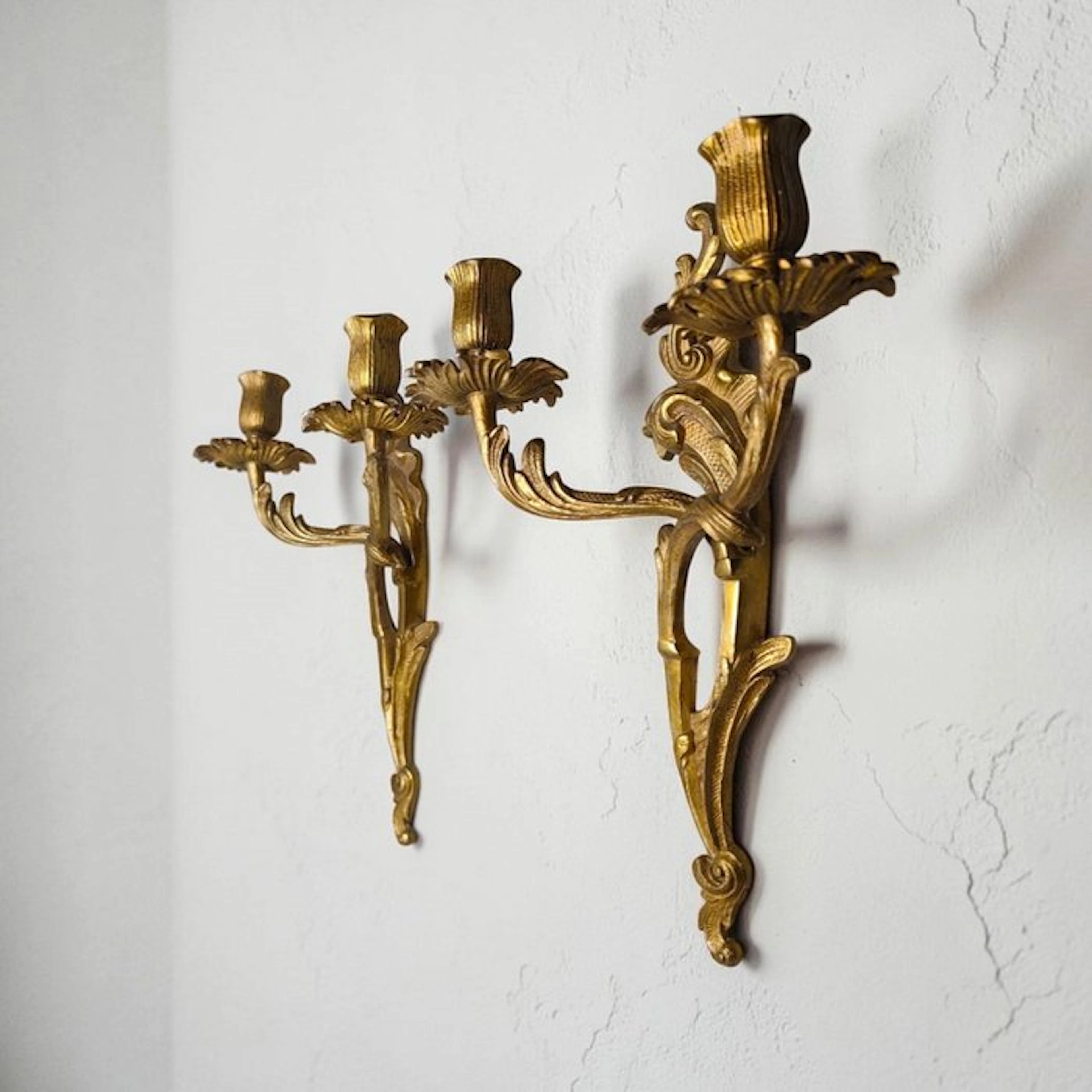 French Rococo Style - Wall sconce - Gilt bronze