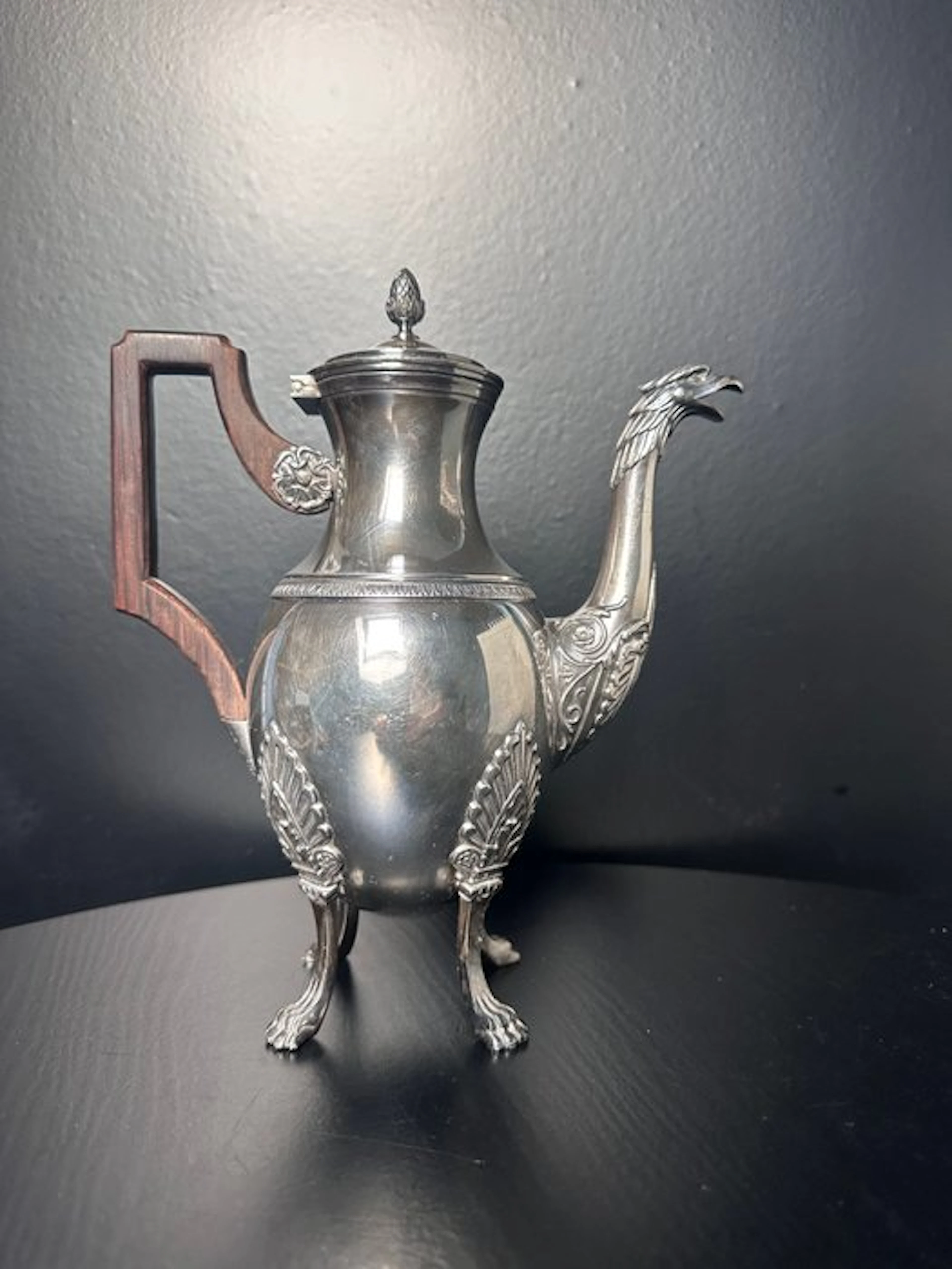 Coffee pot - French Empire Style Silver-Plated Coffee Pot...