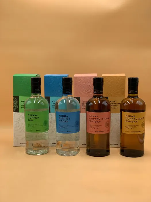 Nikka - Coffey Gin, Vodka, Grain Whisky + Malt Whisky - 70cl - 4 bottles
