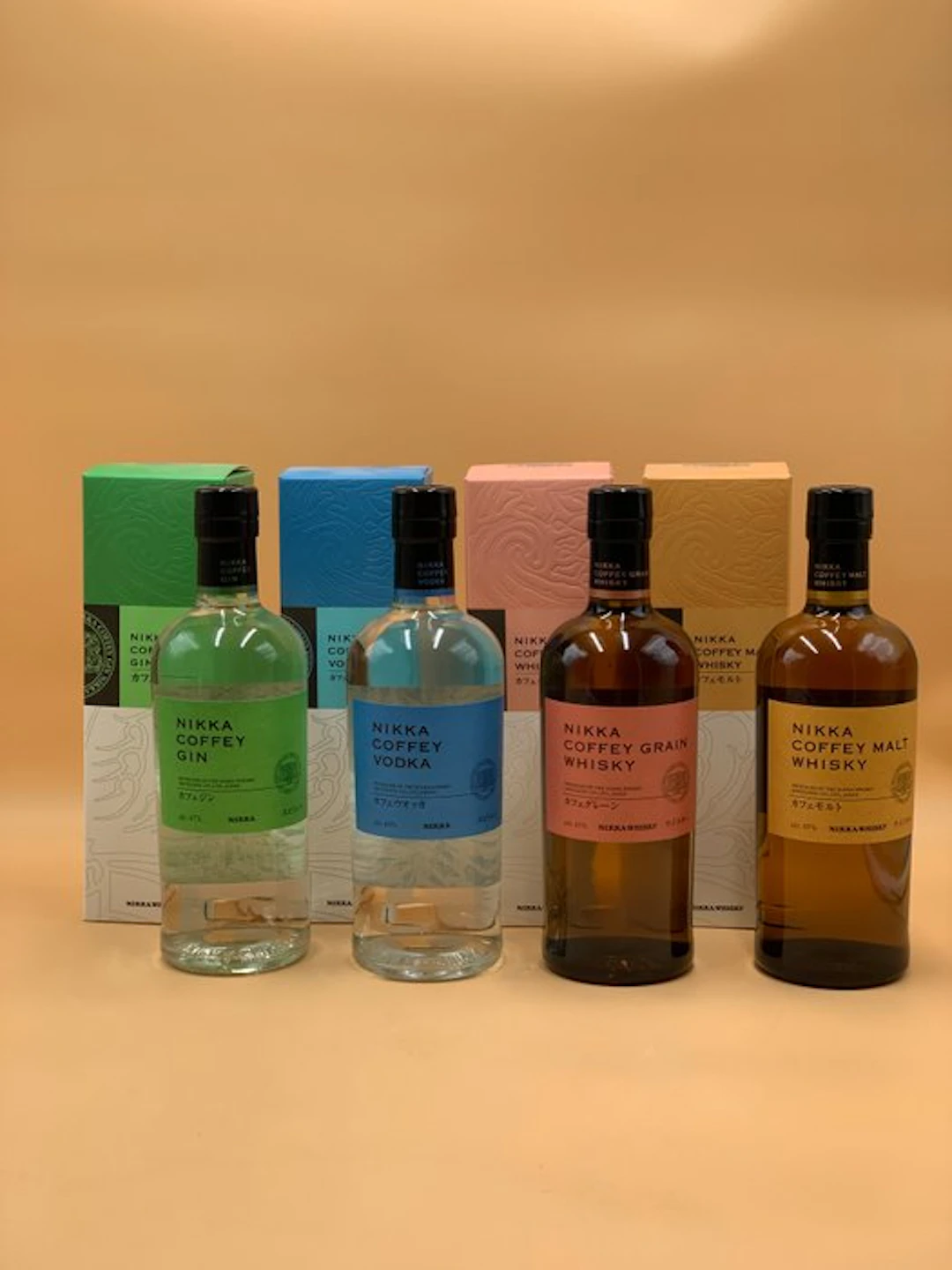 Nikka - Coffey Gin, Vodka, Grain Whisky + Malt Whisky - 70cl - 4 bottles