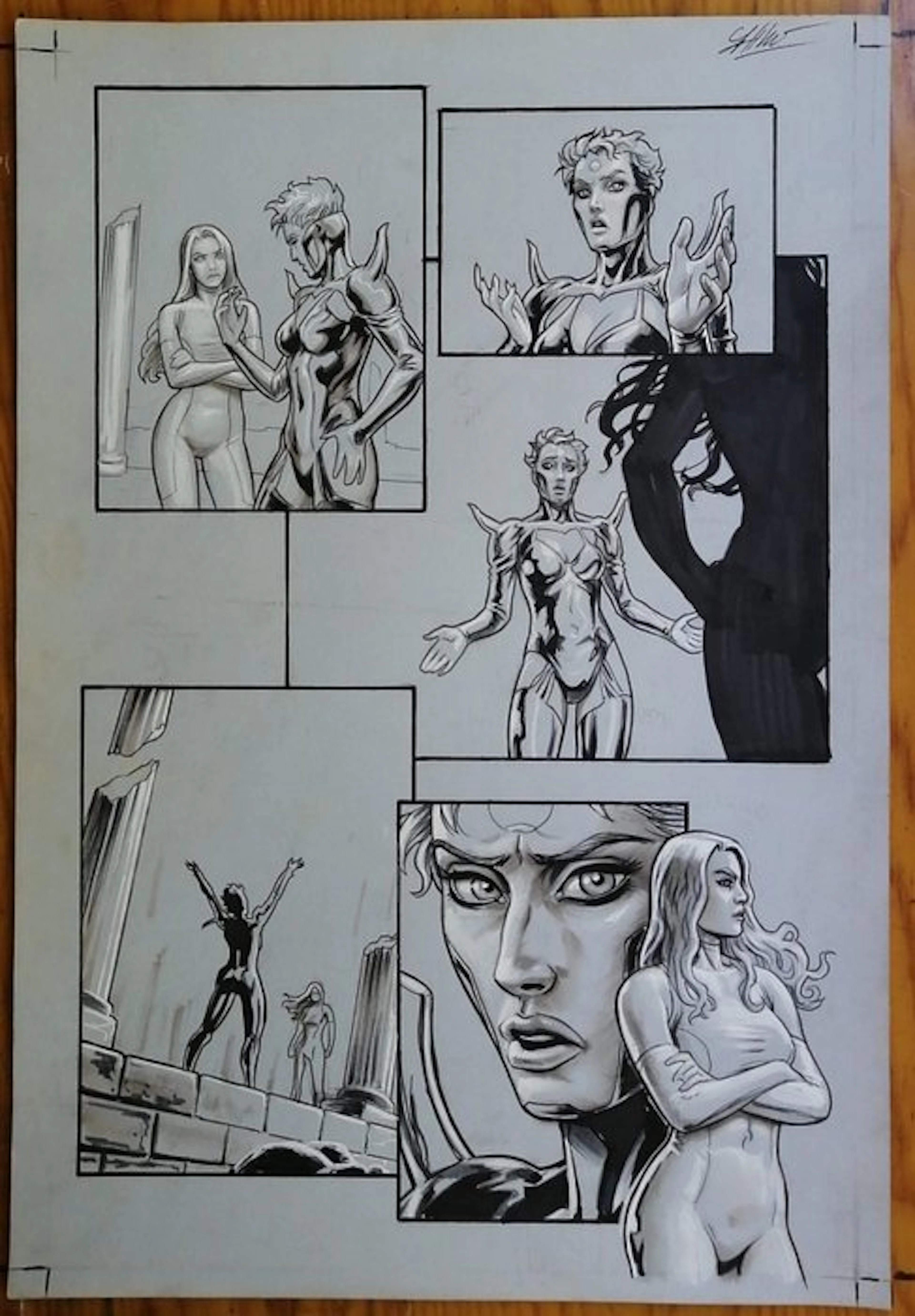 Atilio Rojo - Original page - IX Generation - #5 - signed - 2015