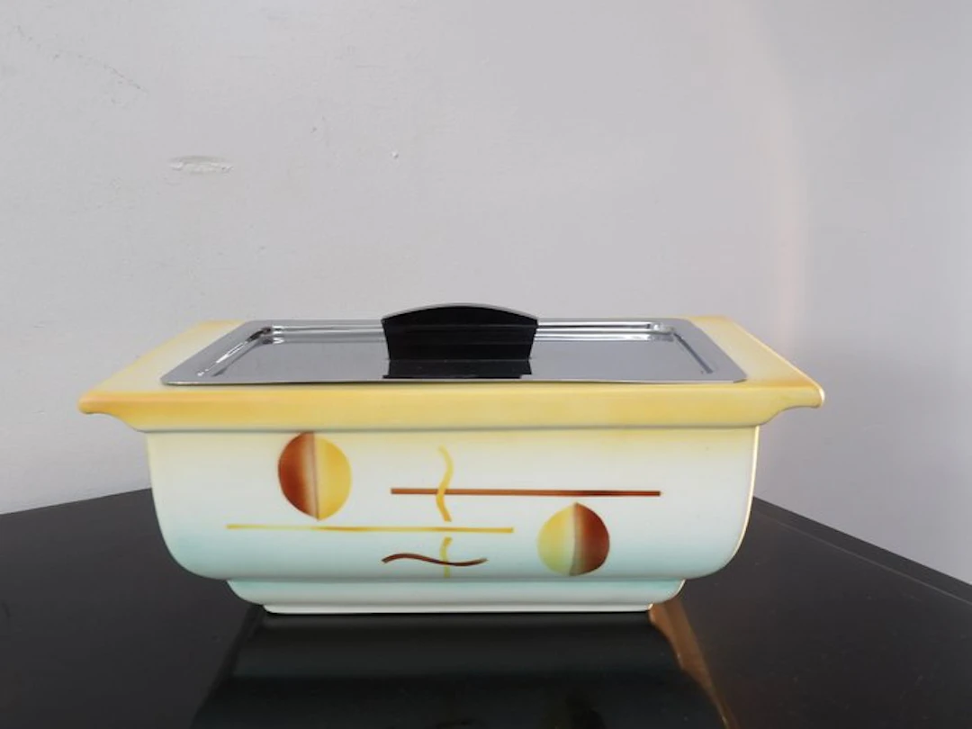 Wachtersbach - Biscuit box - 3374 - Ceramic/Bakelite/Chrome